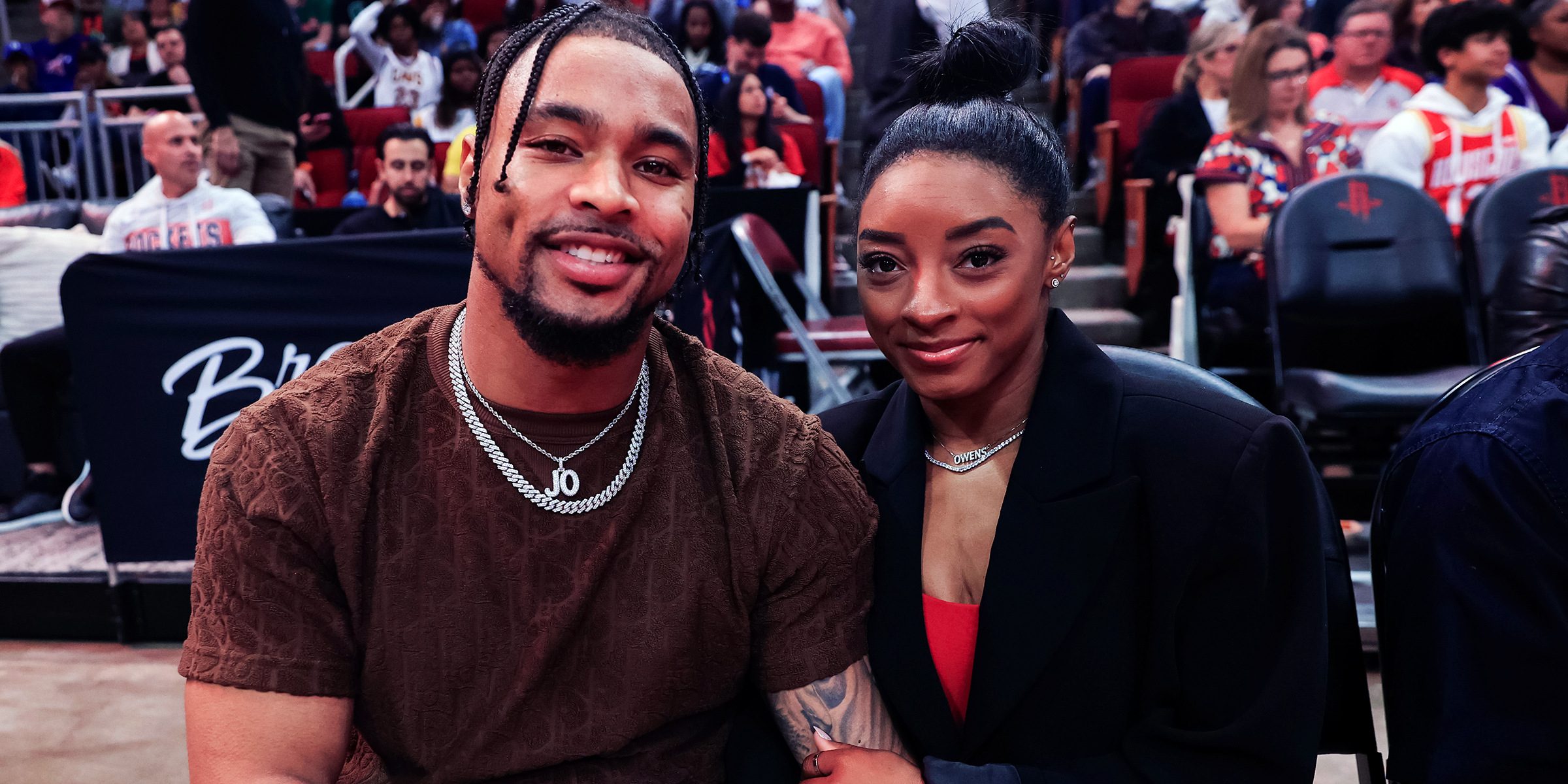 Jonathan Owens and Simone Biles, 2024 | Source: Getty Images