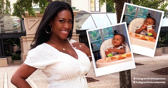 Kenya Moore’s Daughter Brooklyn Learns to Talk While Eating in Video