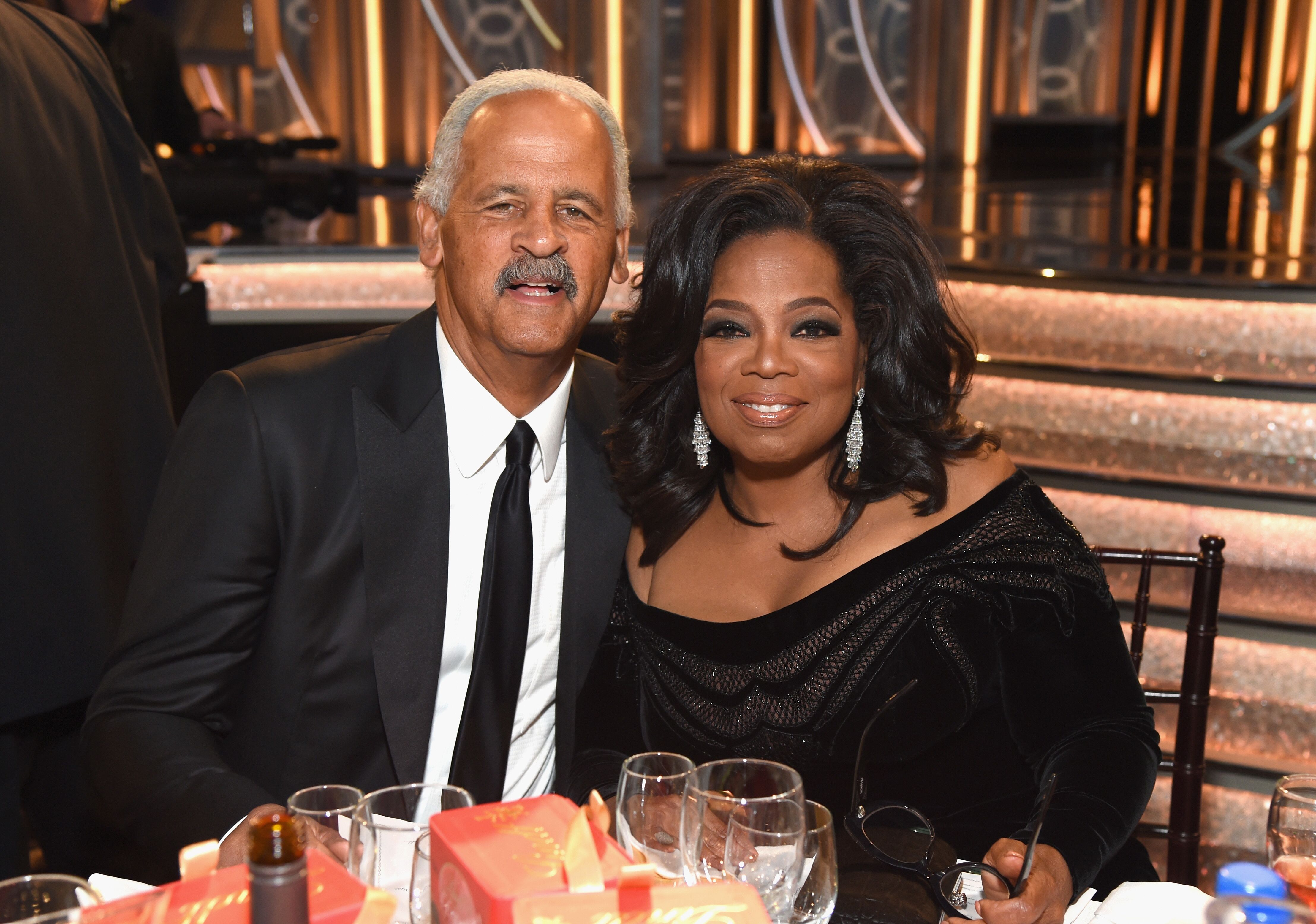  Stedman Graham and Oprah Winfrey celebrate the 75th Annual Golden Globe Awards at the Beverly Hilton Hotel/ Source: Getty Images