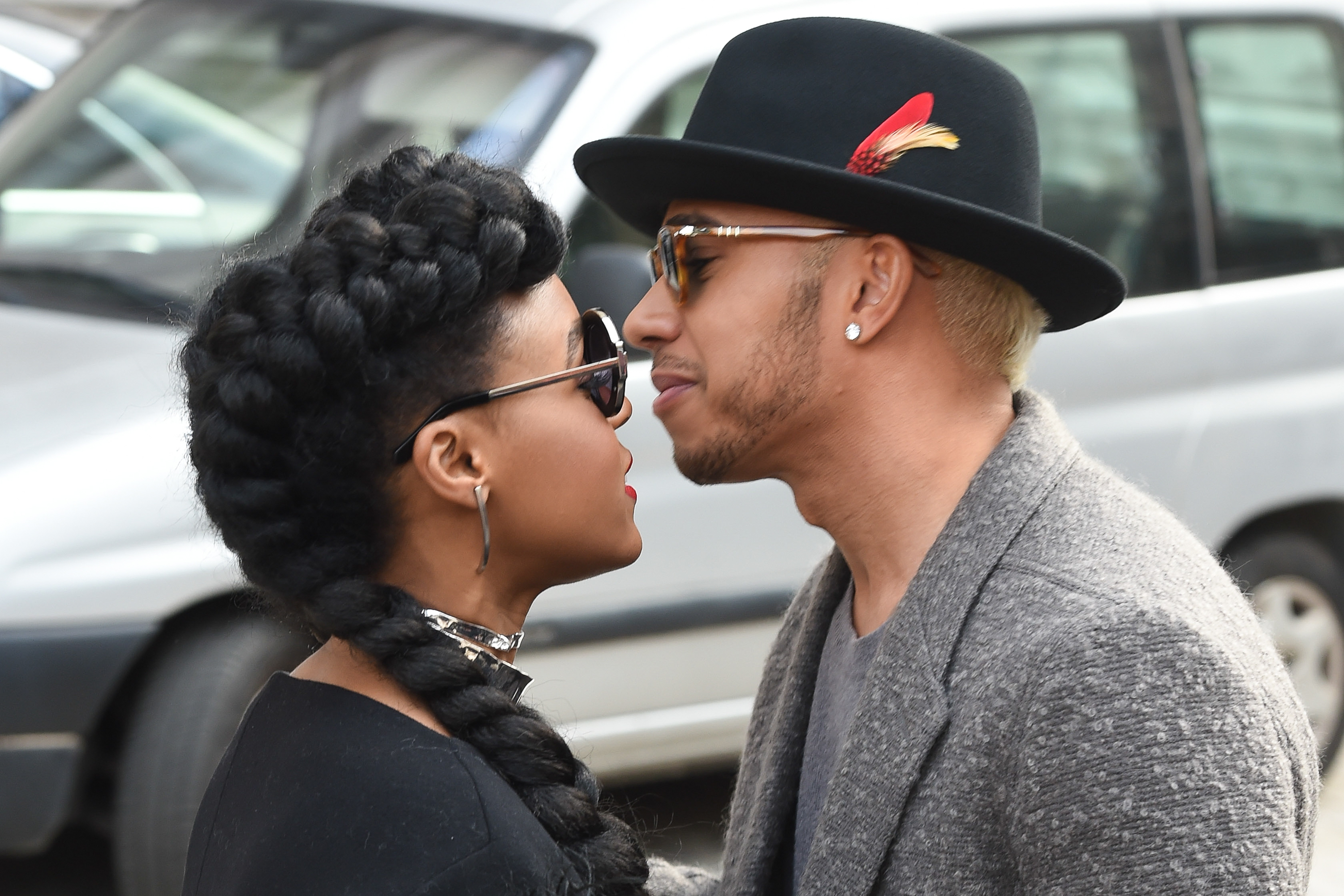 Janelle Monáe and Lewis Hamilton arrive to attend the Stella McCartney show as part of the Paris Fashion Week Womenswear Spring/Summer 2016 on October 5, 2015, in Paris, France. | Source: Getty Images