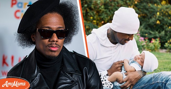 Left: Nick Cannon attends Heidi Klum's 18th Annual Halloween Party at Magic Hour Rooftop Bar & Lounge on October 31, 2017. | Photo: Getty Images.  Right: Cannon with his son Zen | Photo: Instagram/Nick Cannon