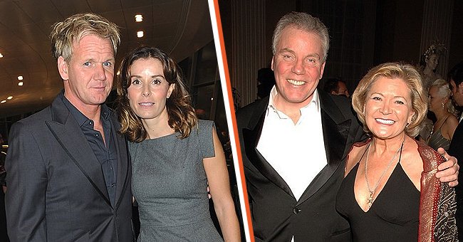 Gordon y Tana Ramsay en un evento. [Izquierda] | El padre y la suegra de Gordon Ramsay, Chris y Greta Hutcheson. [Derecha] | Foto: Getty Images