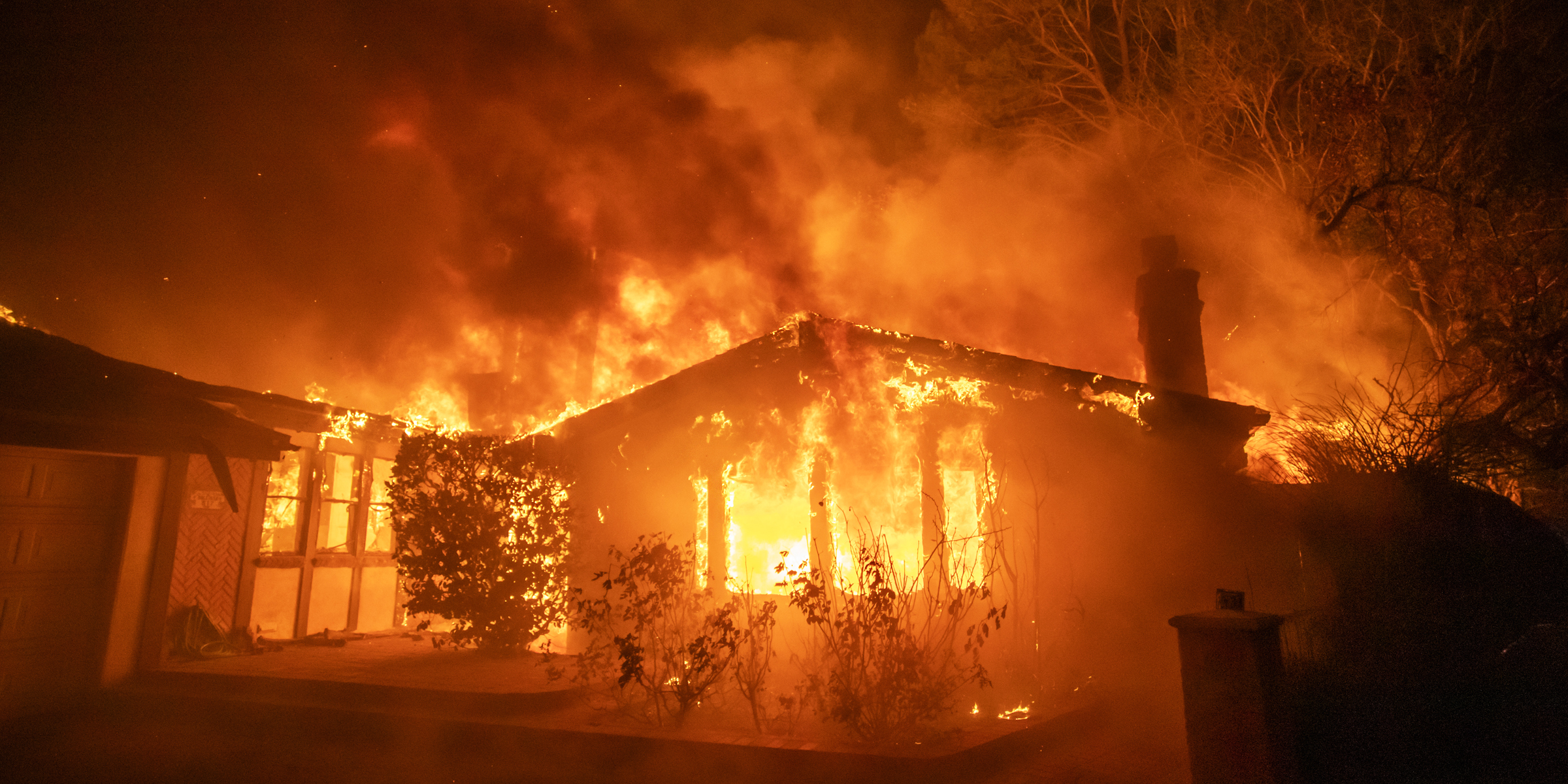 A house on fire. | Source: Getty Images