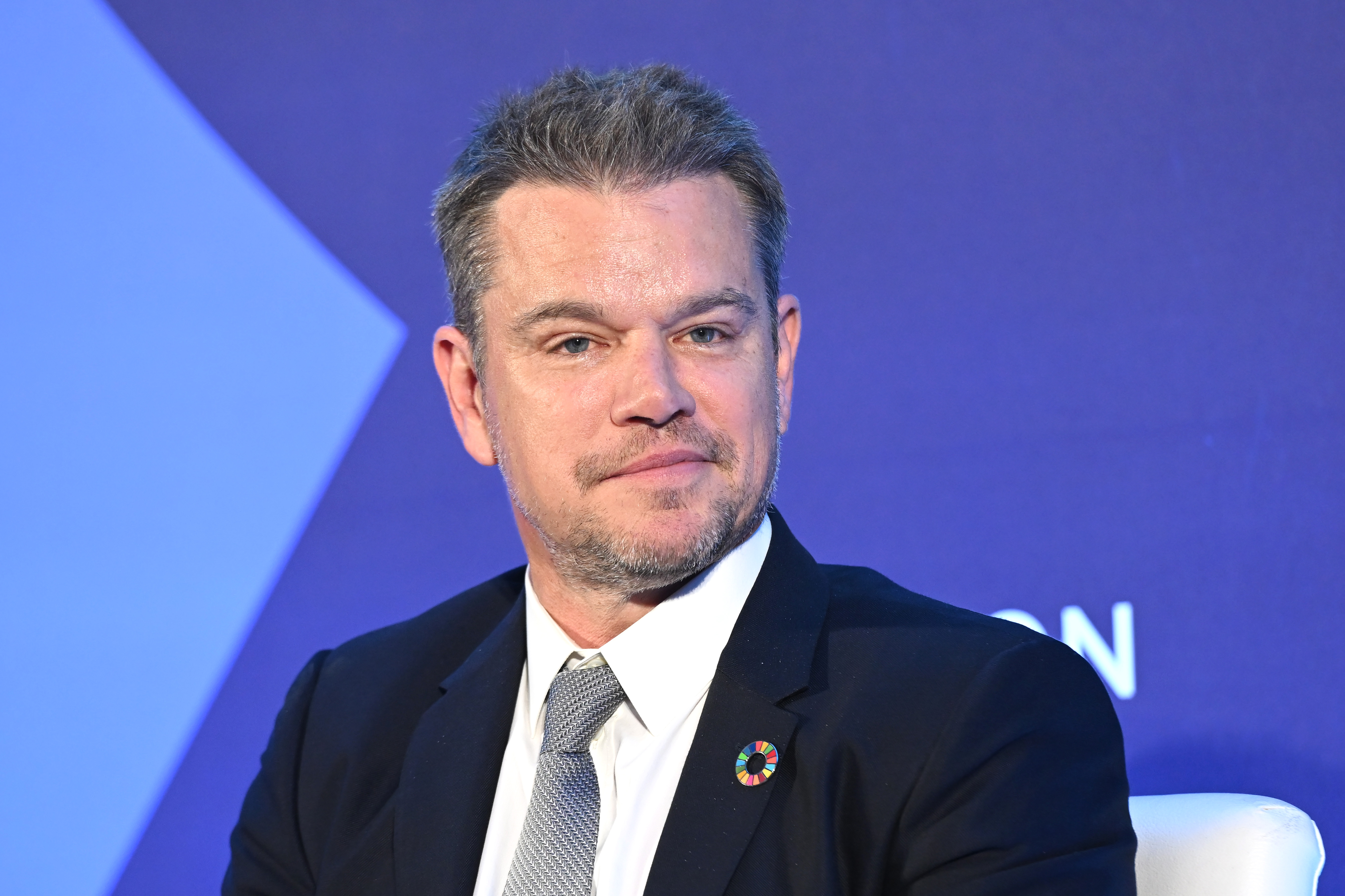 Matt Damon participates in the session during the Clinton Global Initiative on September 19, 2023, in New York City | Source: Getty Images