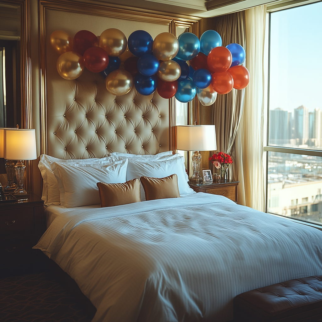 A decorated hotel room | Source: Midjourney