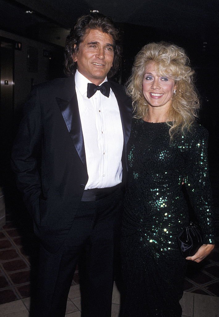 Michael Landon et son épouse Cindy Landon lors de la remise des prix annuels Tree of Life du Jewish National Fund, le 11 décembre 1986, en Californie | Photo : Getty Images