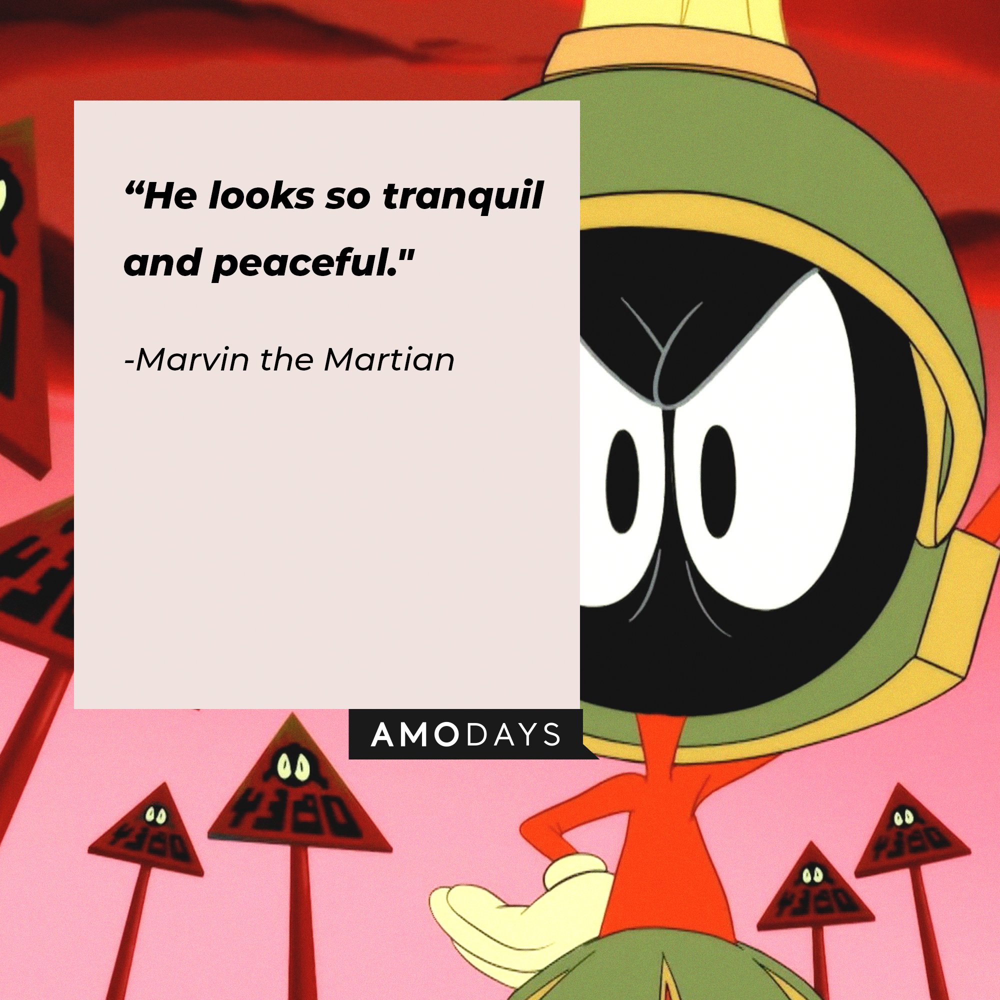 Marvin the Martian’s quote: "He looks so tranquil and peaceful." | Image: AmoDays