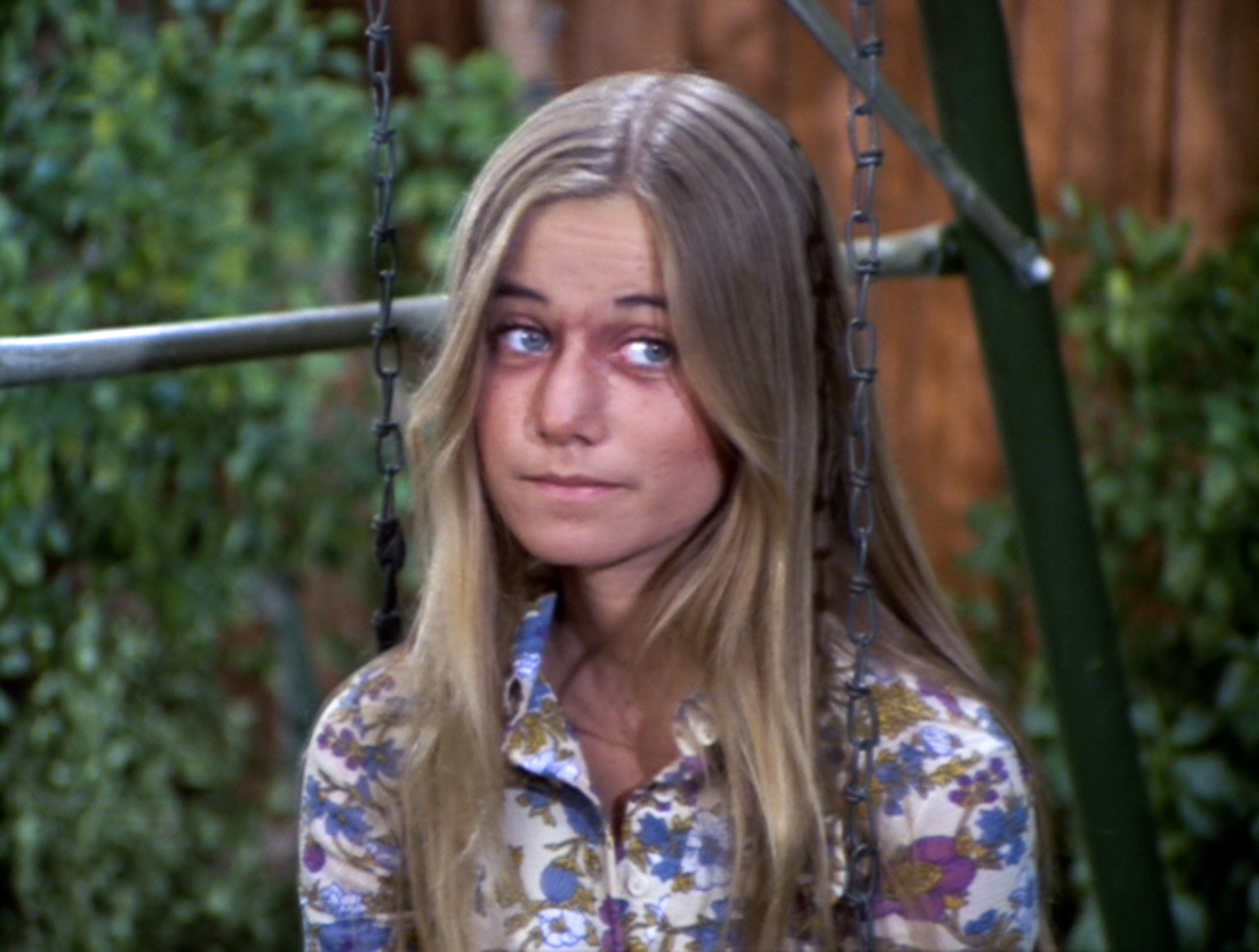 Maureen McCormick as Marcia Brady in "The Subject Was Noses" episode of "The Brady Bunch" in Los Angeles, 1973 | Source: Getty Images