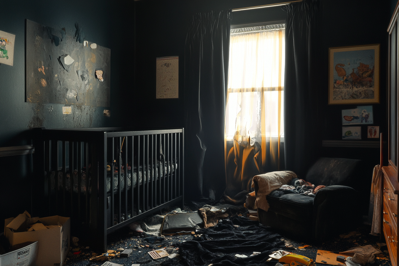 A babys nursery in ruins | Source: Midjourney