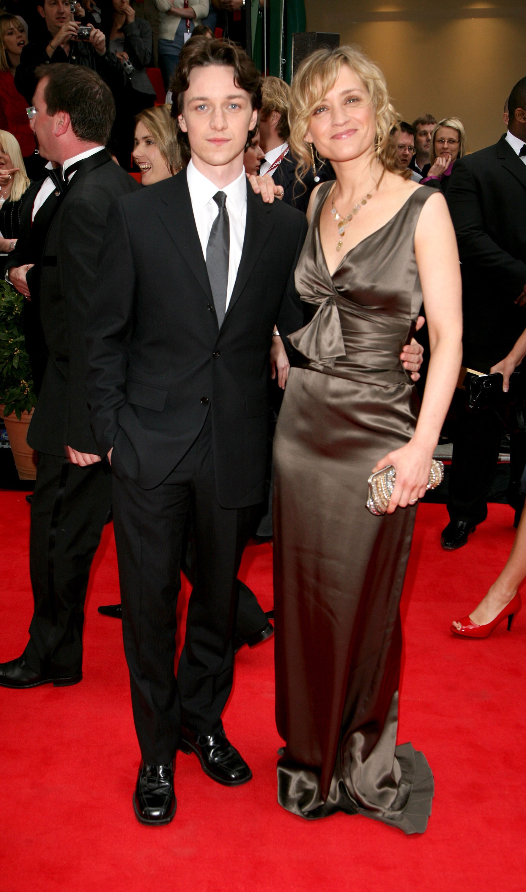 James McAvoy and Anne Marie Duff pose on the red carpet during the 2006 British Academy Television Awards, on an unspecified date, in London | Source: Getty Images
