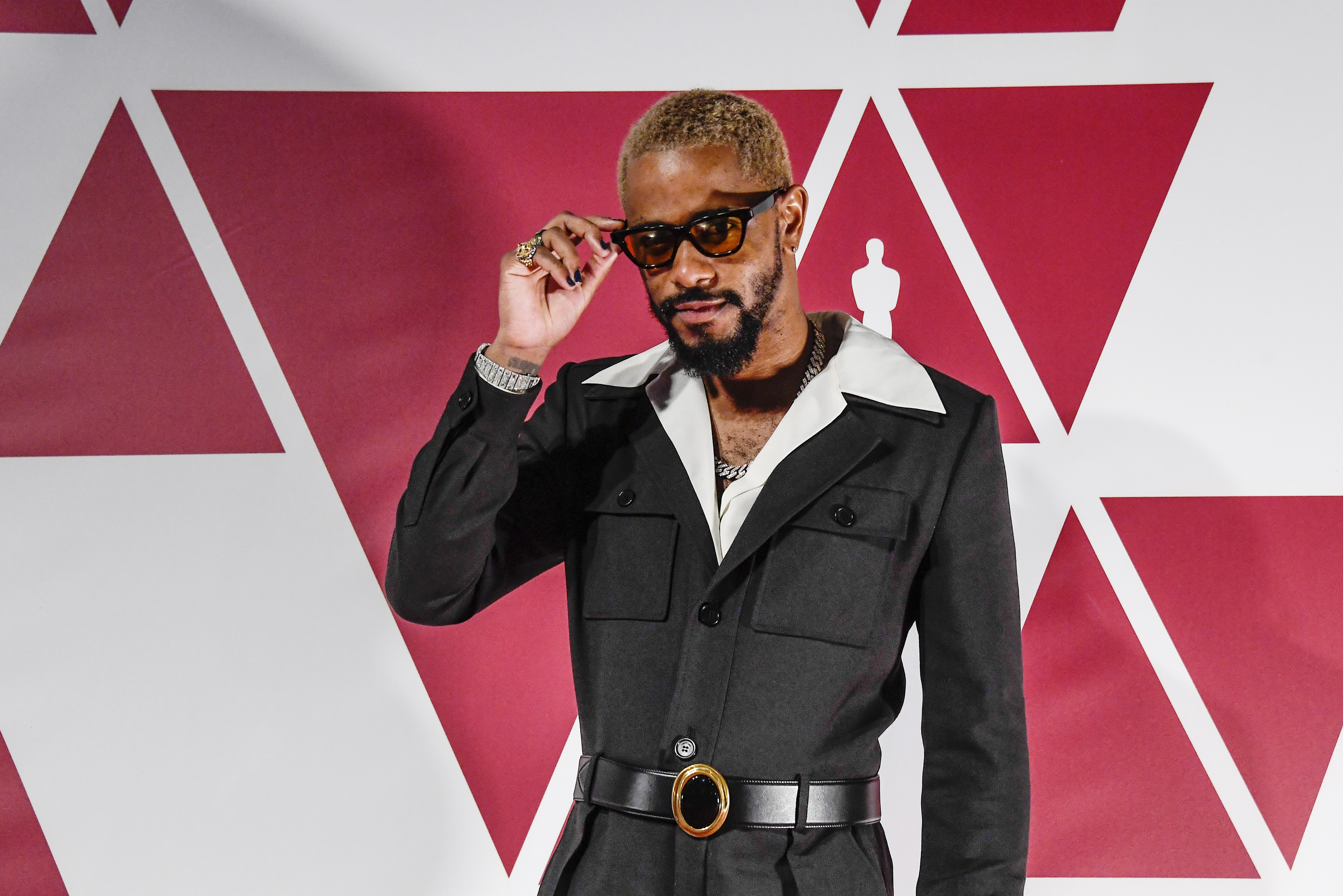 Lakeith Stanfield arrive à une projection des Oscars le 26 avril 2021 à Londres. | Photo : Getty Images