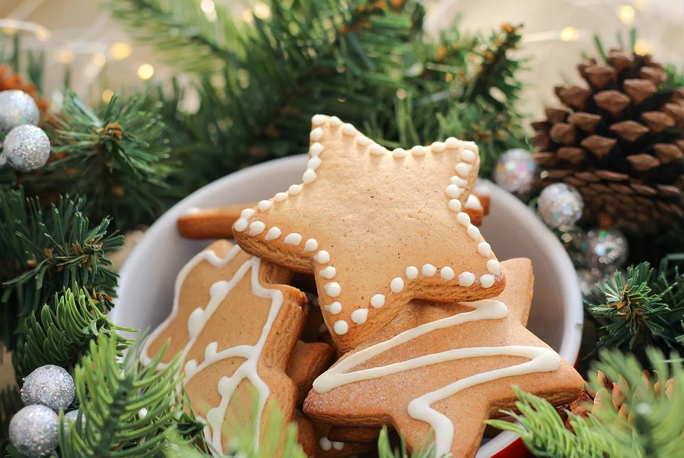 Galletas con formas de estrella colocadas dentro de un pequeño tazón. | Foto: Pixabay