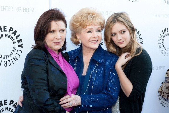 Carrie Fisher, Debbie Reynolds, and Billie Lourd at The Paley Center For Media & TCM Present Debbie Reynolds' Hollywood Memorabilia Exhibit Reception on June 7, 2011 in Beverly Hills, California | Photo: Getty Images
