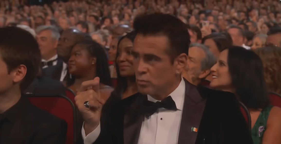 Colin Farrell snaps his fingers as he grooves to the "The Golden Girls" theme song, from a video posted September 15, 2025 | Source: YouTube/Television Academy