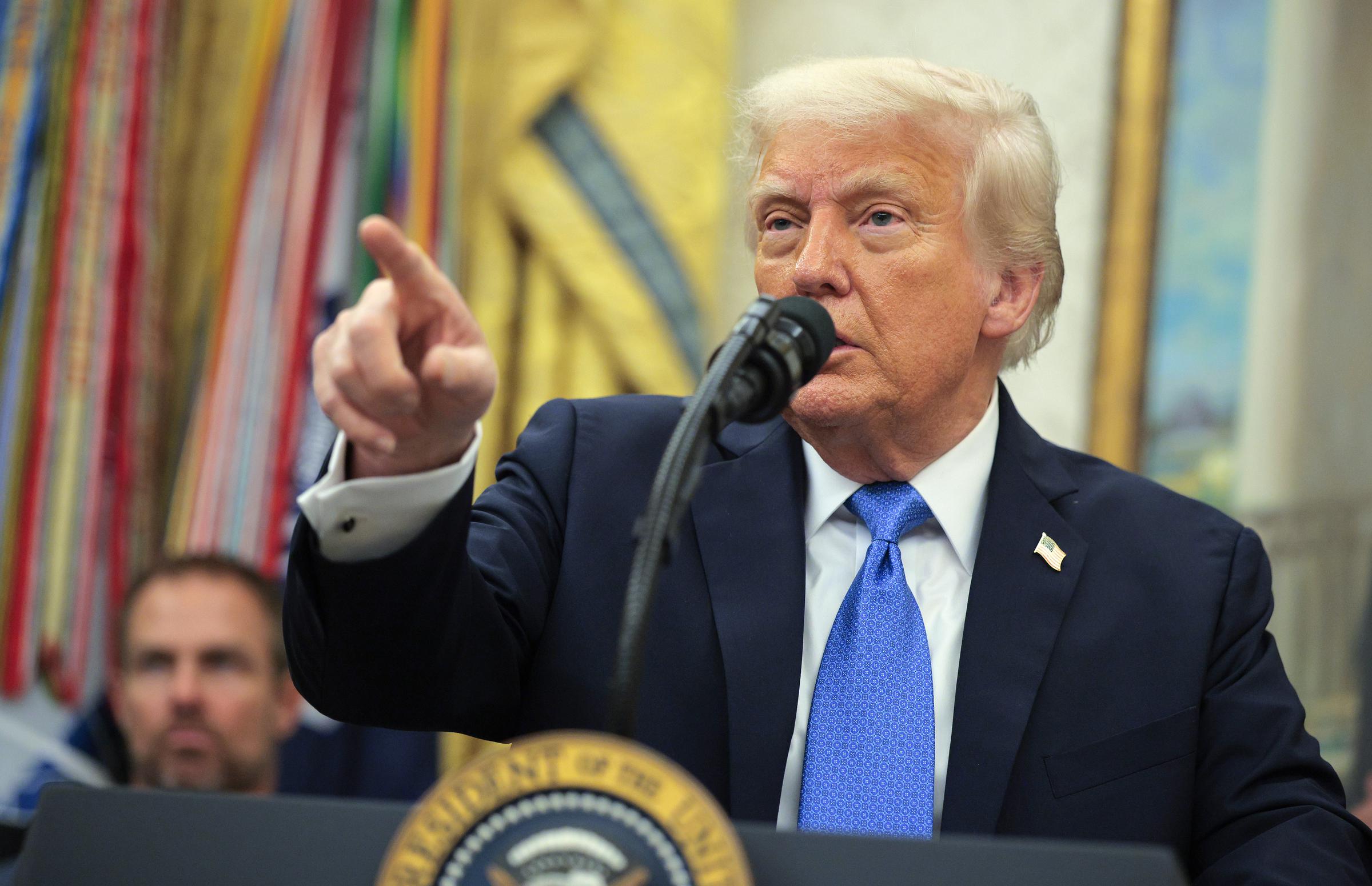 US President Donald Trump speaking in Washington, D.C., on May 19, 2025 | Source: Getty Images