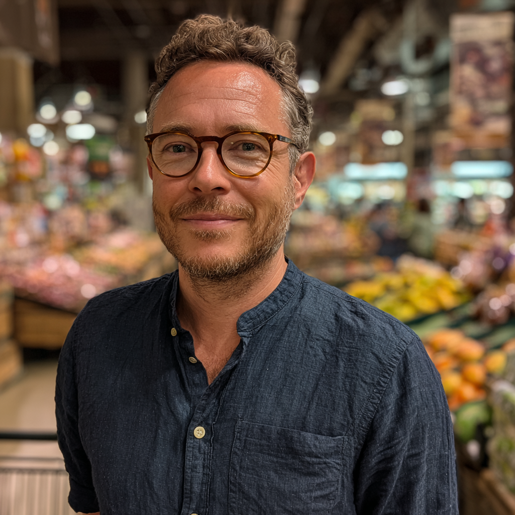 A smiling man wearing glasses | Source: Midjourney