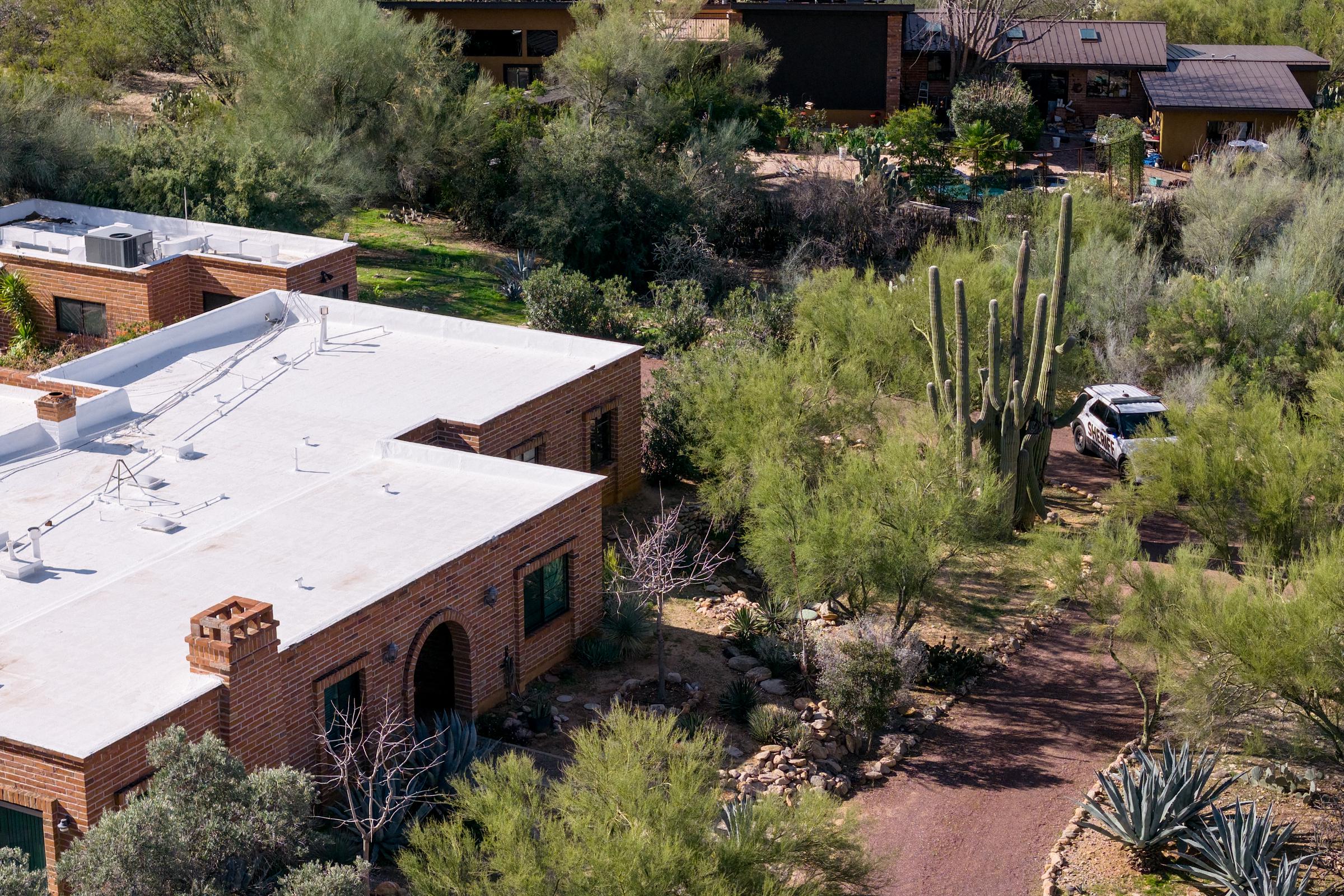 Nancy Guthrie’s residence pictured from above on February 15, 2026 | Source: Getty Images.