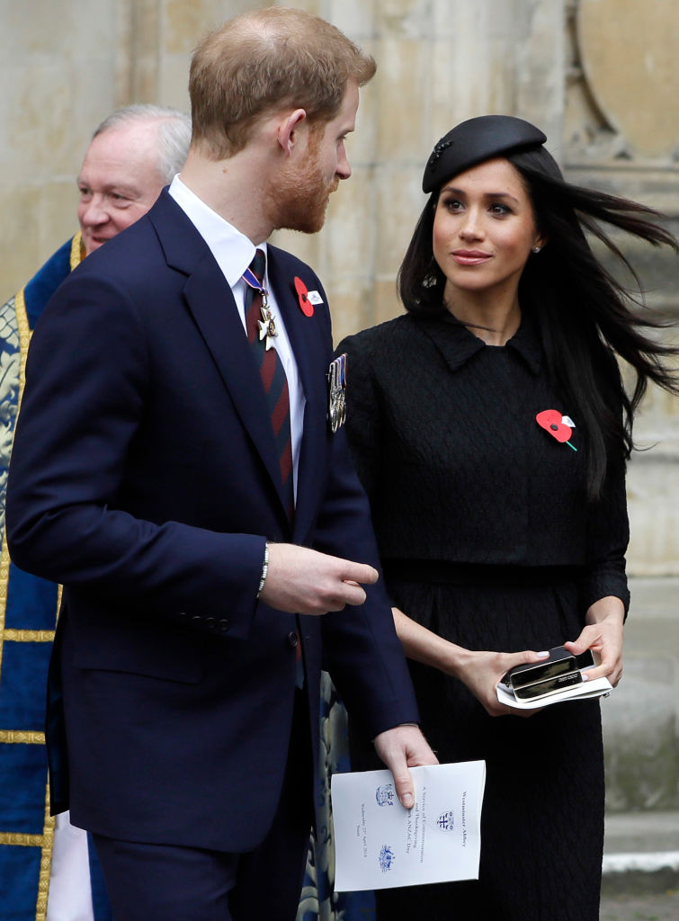 Prince Harry and Meghan Markle attend an Anzac Day service at Westminster Abbey on April 25, 2018 in London, England. | Source: Getty Images
