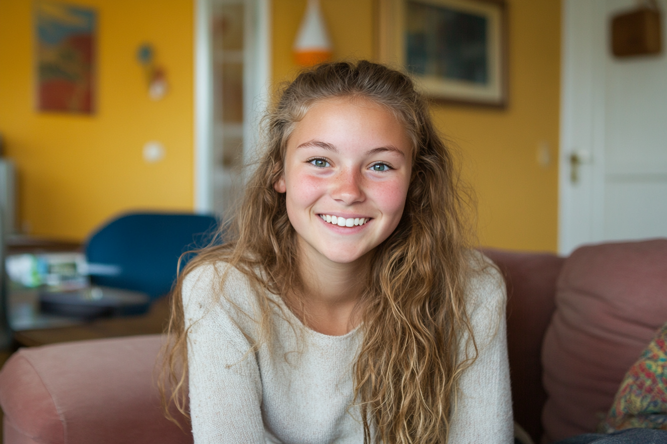 A smiling teen girl | Source: Midjourney