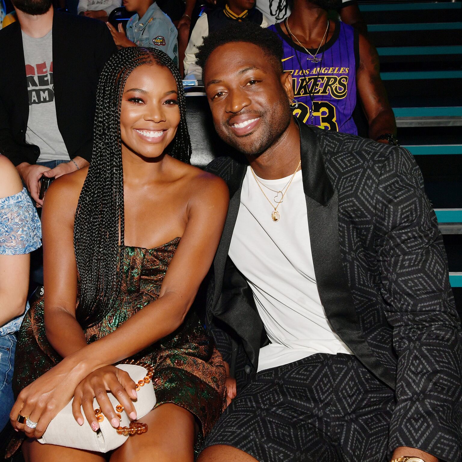 Gabrielle Union and Dwyane Wade attend Nickelodeon Kids' Choice Sports 2019 at Barker Hangar | Getty Images 