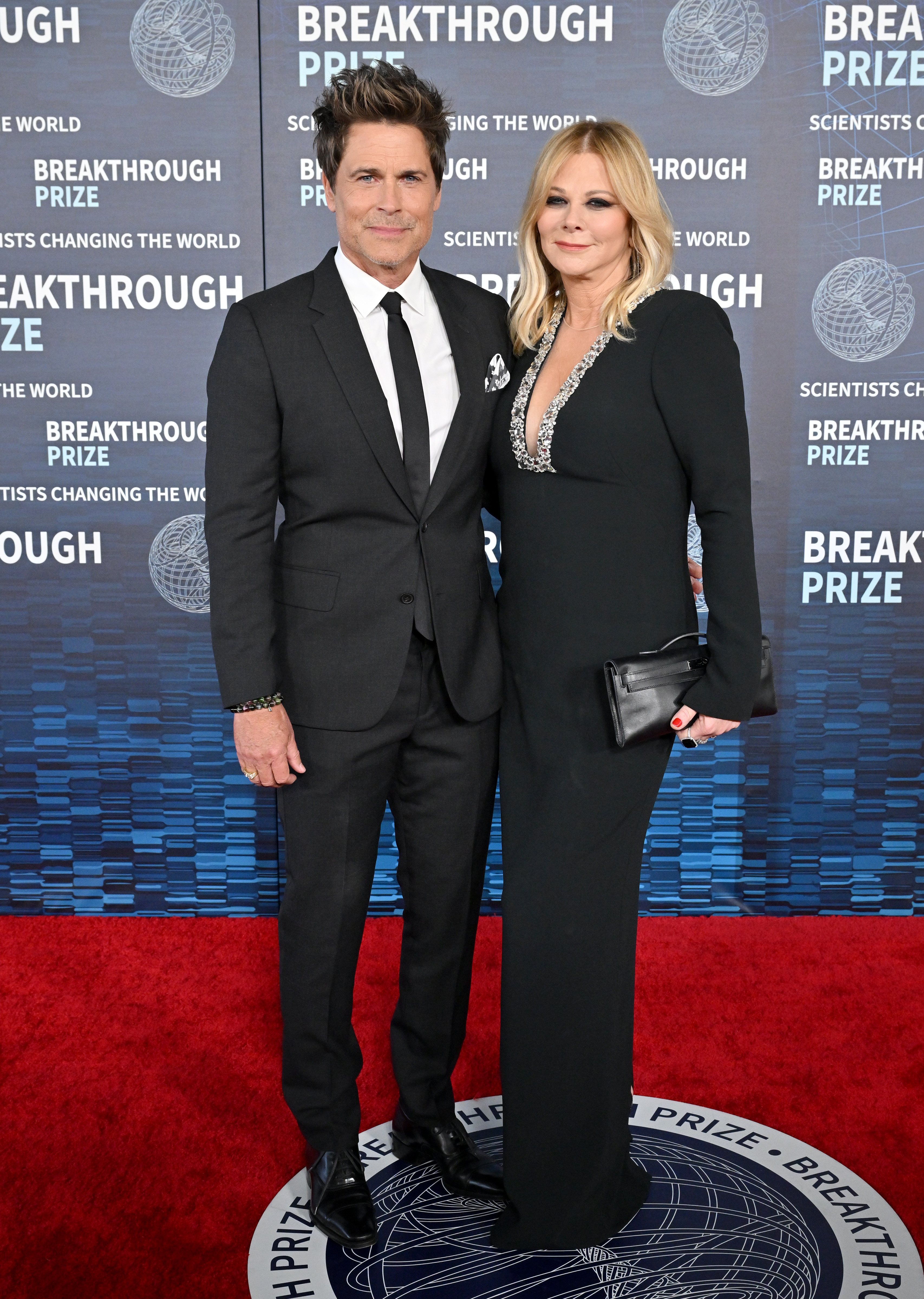 Sheryl Berkoff and Rob Lowe at the Breakthrough Prize Ceremony at the Academy Museum of Motion Pictures in 2023 | Source: Getty Images