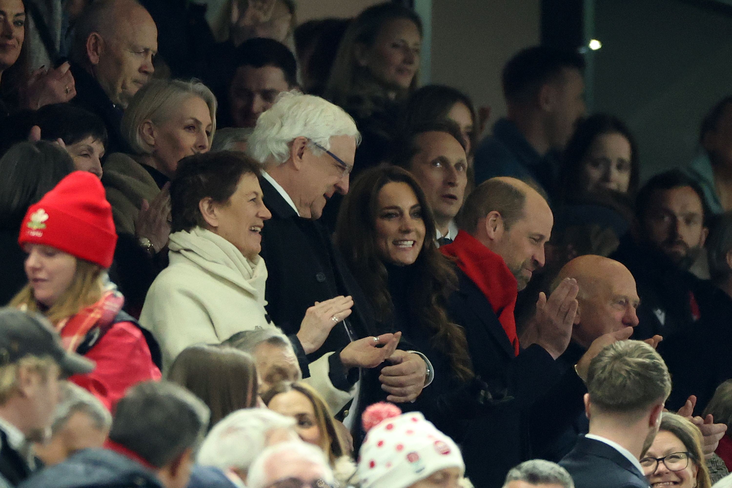 Princess Catherine and Prince William during the Six Nations game. | Source: Getty Images