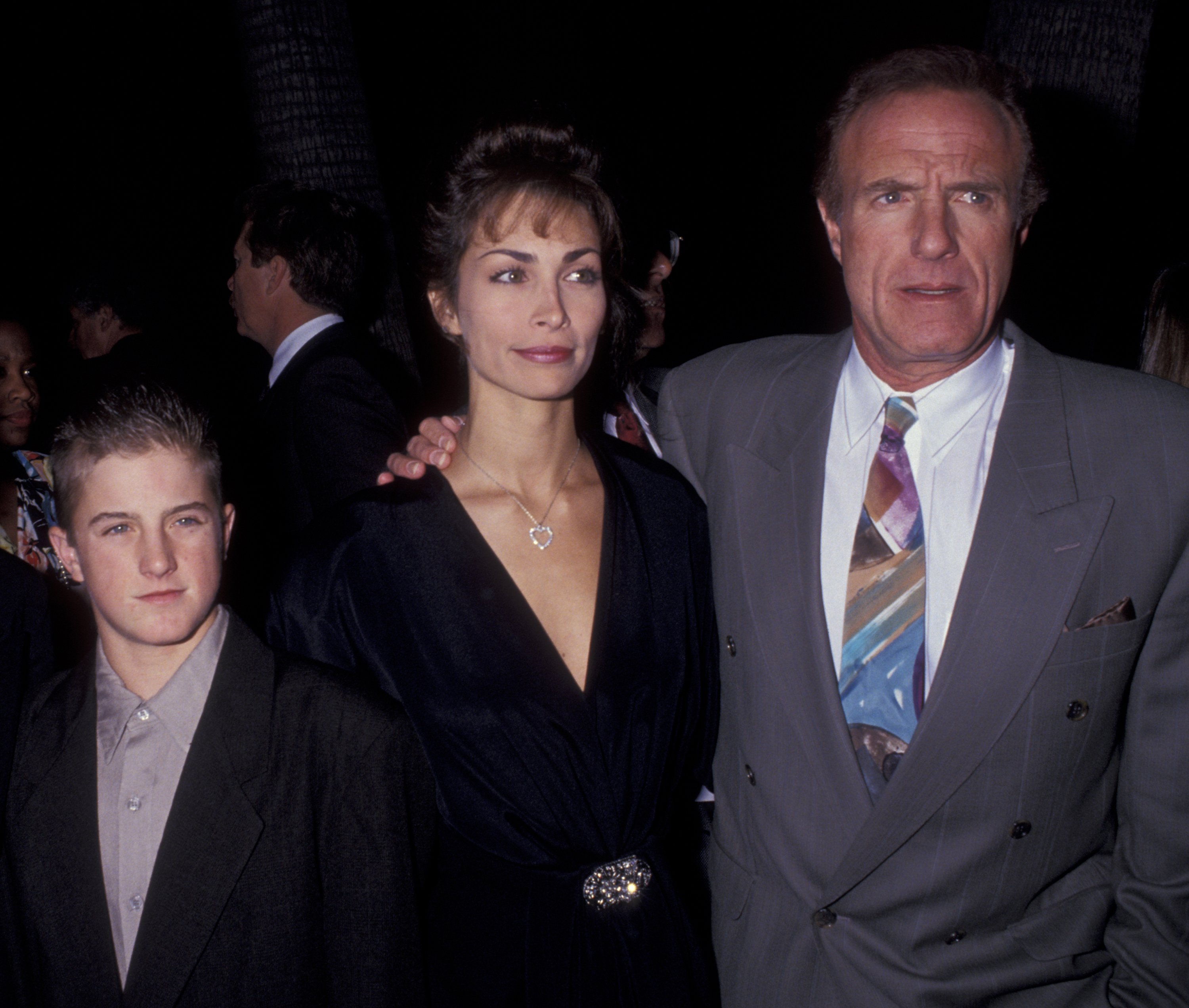James Caan photographed with his wife Ingrid Hajek and his son Scott Caan during the premiere of "For The Boys" on November 14, 1991 at the Academy Theater in Beverly Hills, California. / Source: Getty Images