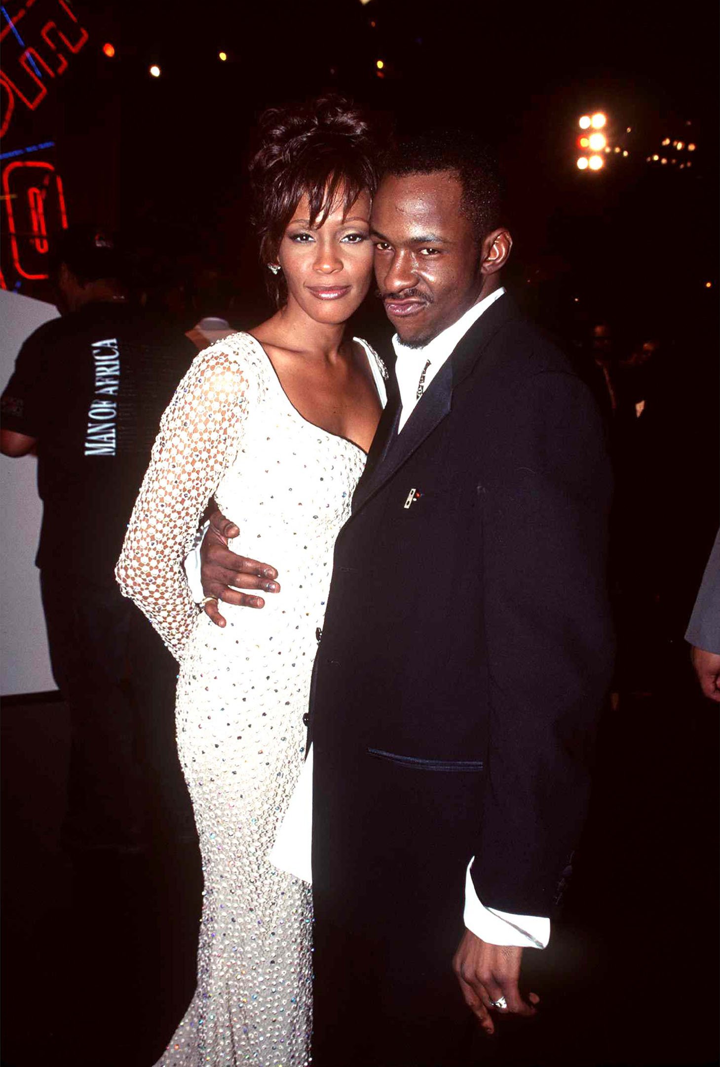 Whitney Houston and Bobbby Brown attending an event in 1996. | Photo: Getty Images