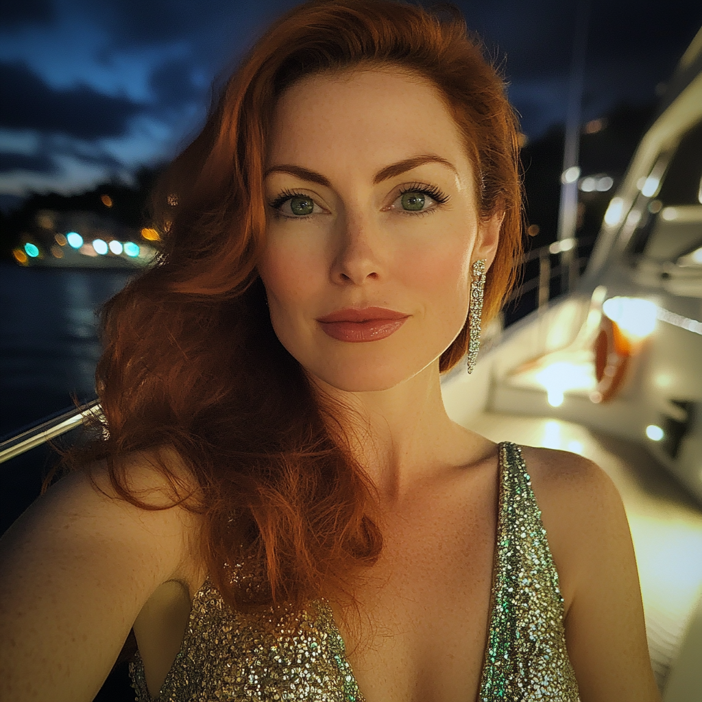 A woman on a yacht | Source: Midjourney