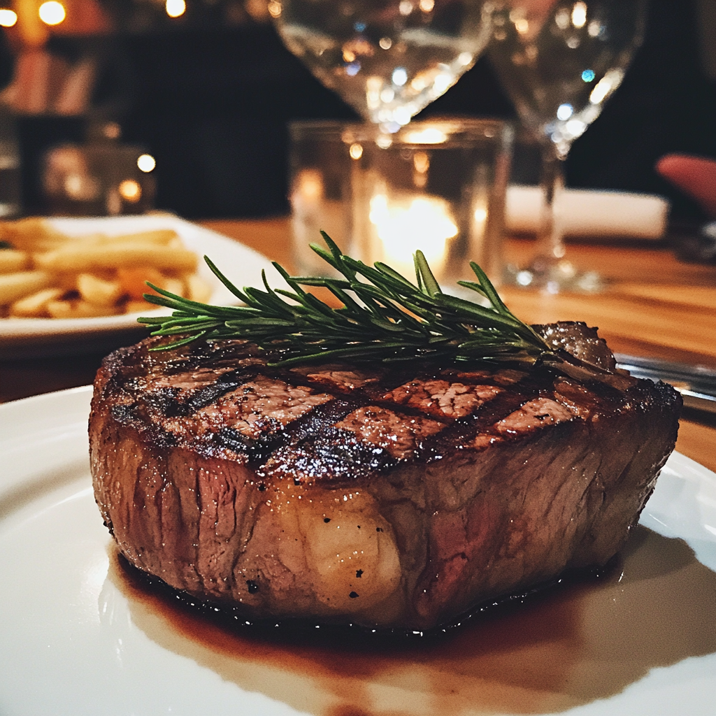 A steak on a plate | Source: Midjourney