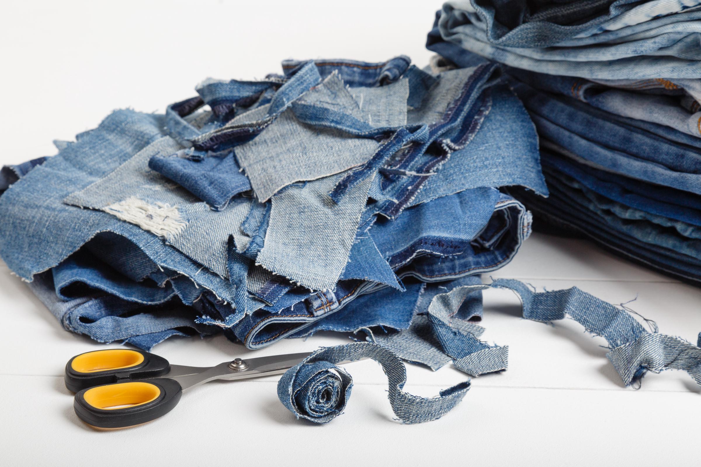 Scraps of denim for repurposing | Source: Shutterstock