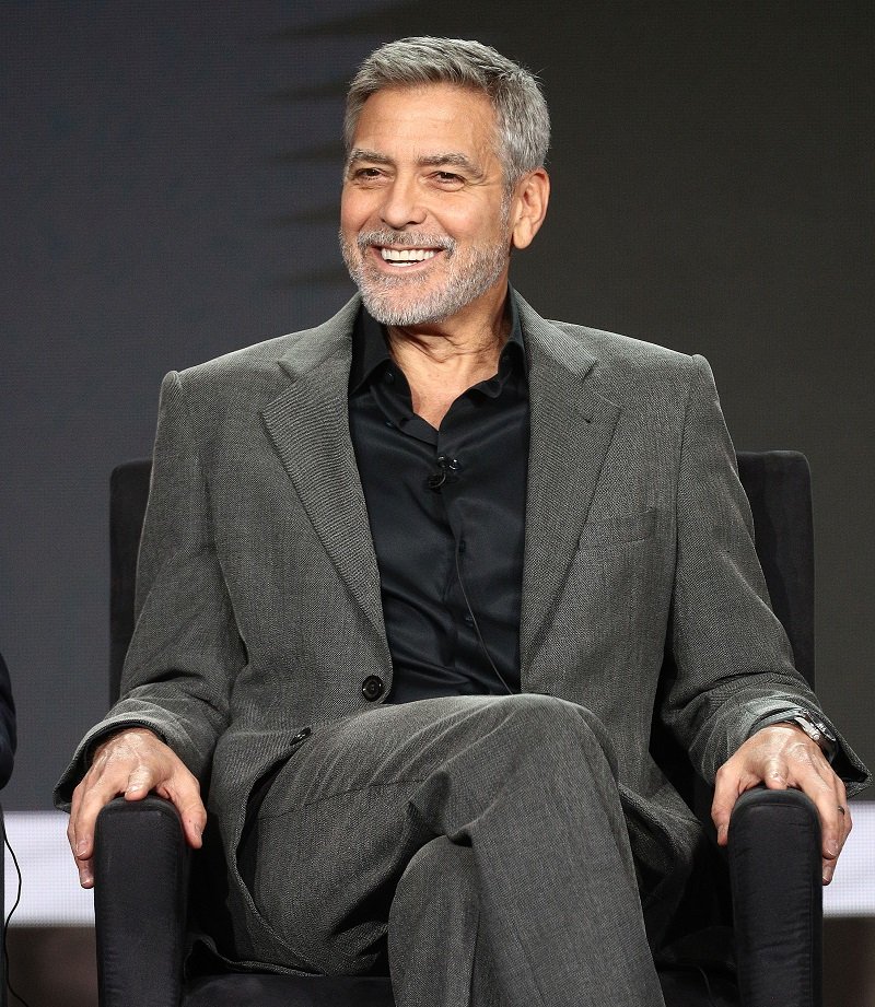 George Clooney speaks onstage during the Hulu Panel during the Winter TCA 2019 on February 11, 2019