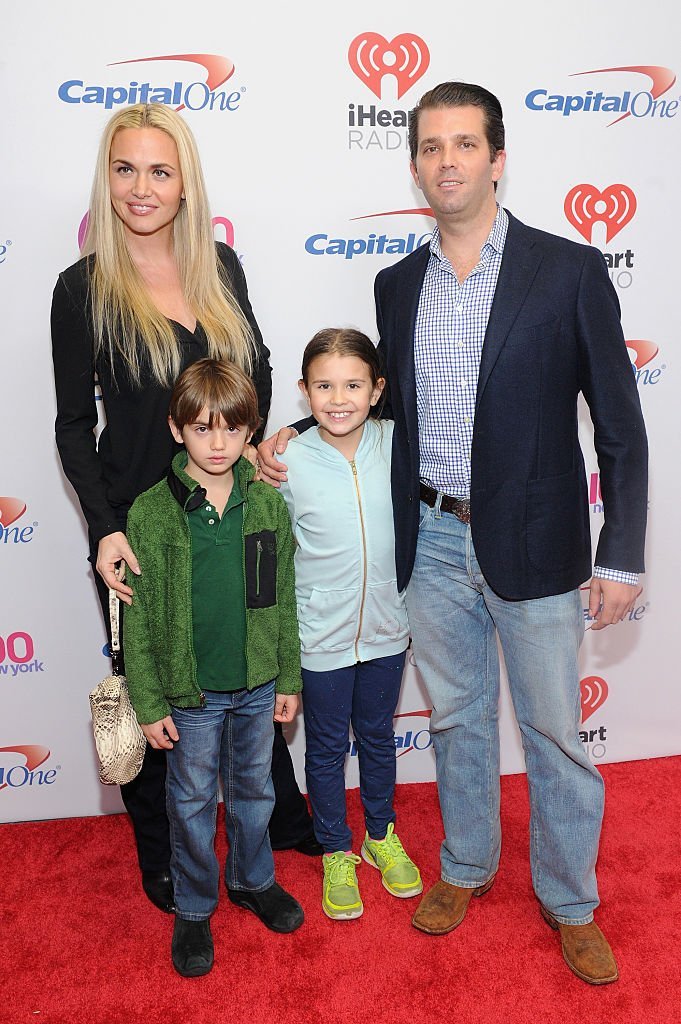 Donald Trump Jr., wife Vanessa Haydon, and children Kai Madison and Donald John III attend Z100's Jingle Ball 2015 at Madison Square Garden. | Source: Getty Images