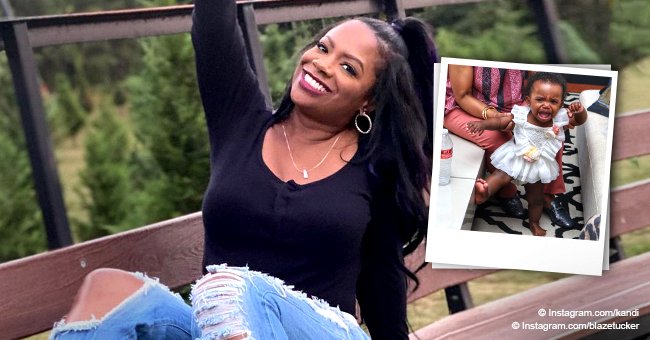 RHOA Star Kandi Burruss Shows Her Baby Girl Blaze Crying in a White ...