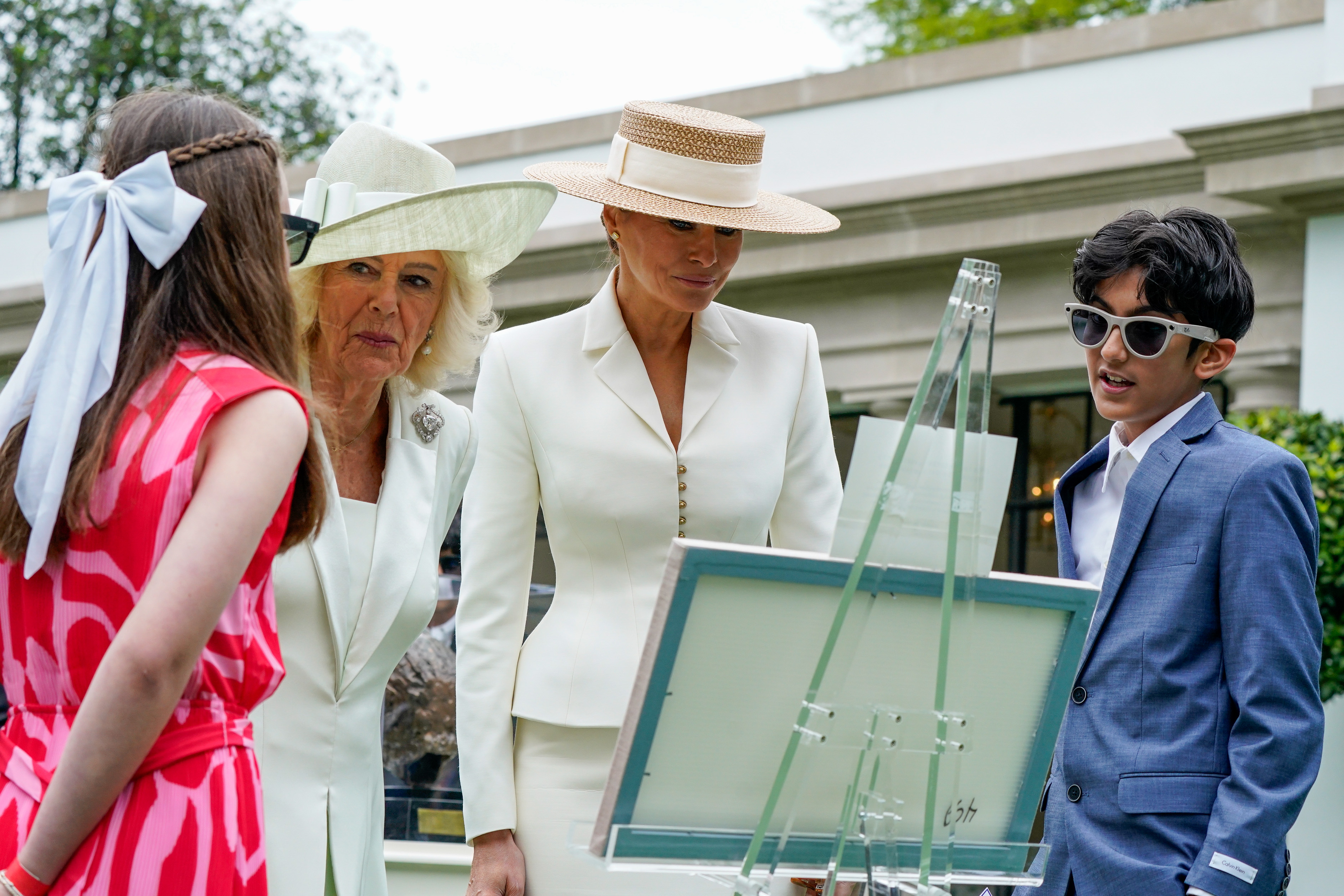 Melania Trump and Queen Camilla attend an event with students at the White House on April 28, 2026, in Washington, DC | Source: Getty Images