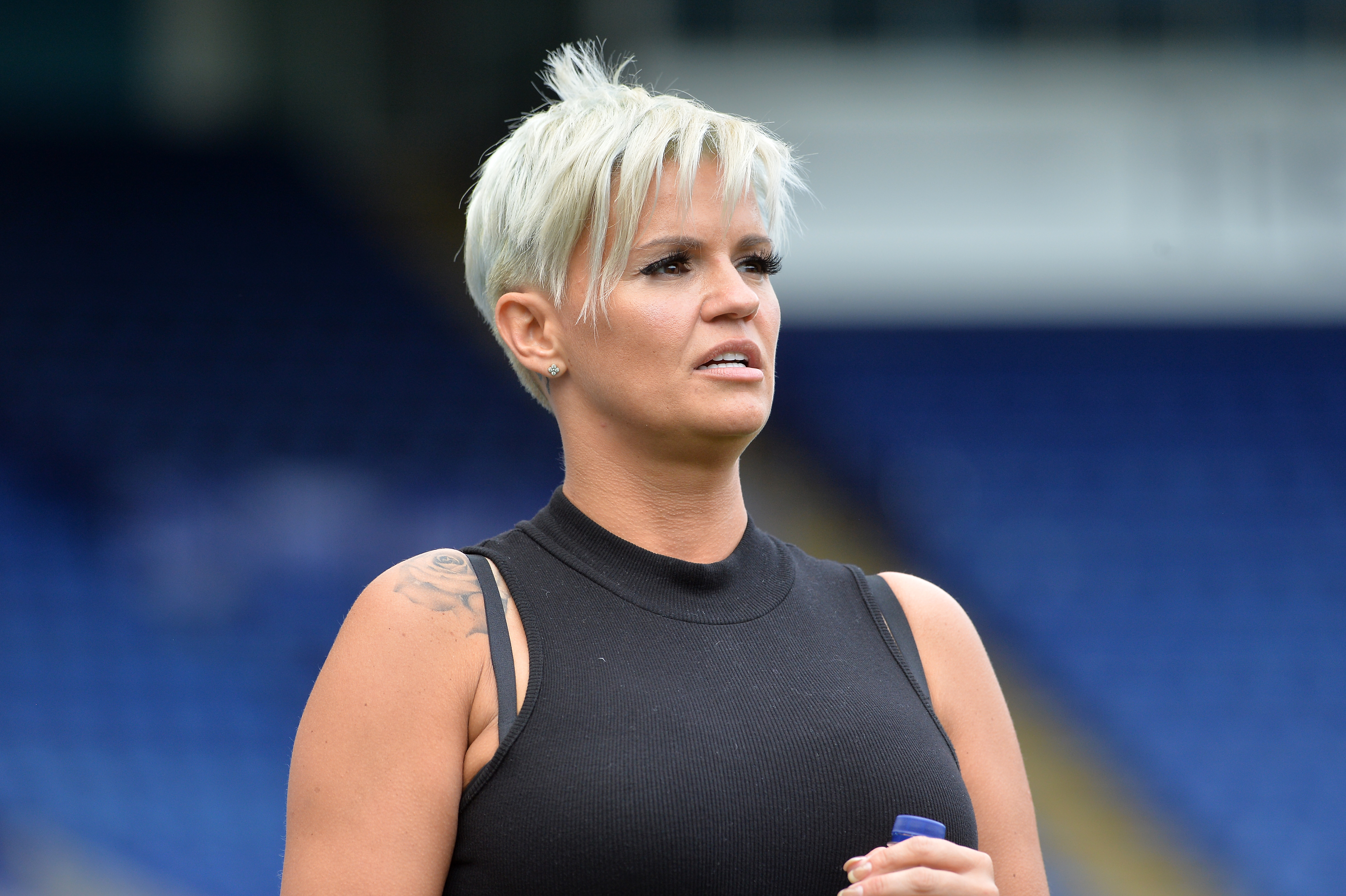 Kerry Katona during the Celebrity Charity Football Match at King Power Stadium on May 28, 2017, in Leicester, England. | Source: Getty Images