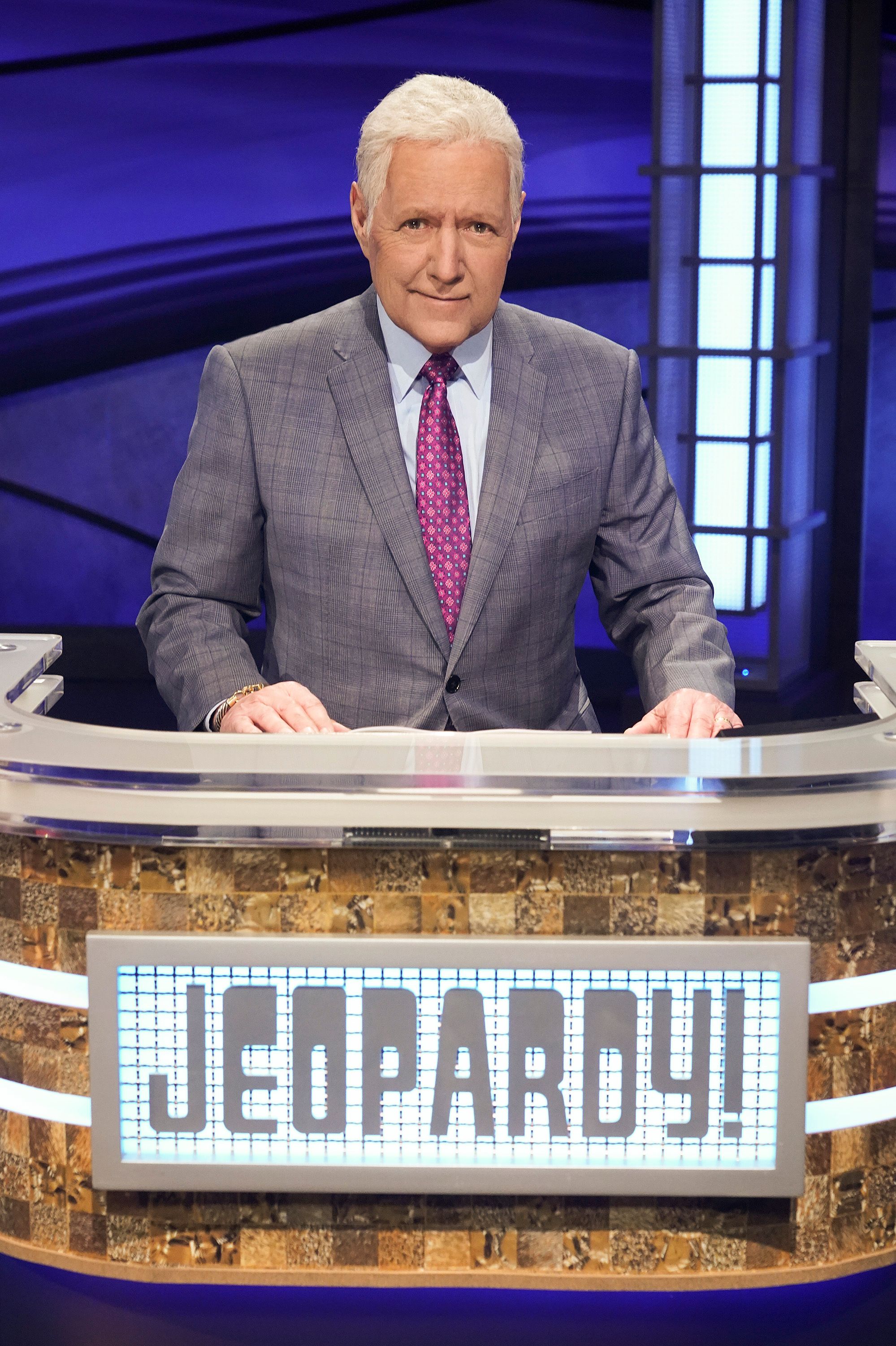 Alex Trebek hosting "Jeopardy! The Greatest of All Time" in January 2020 | Source: Getty Images
