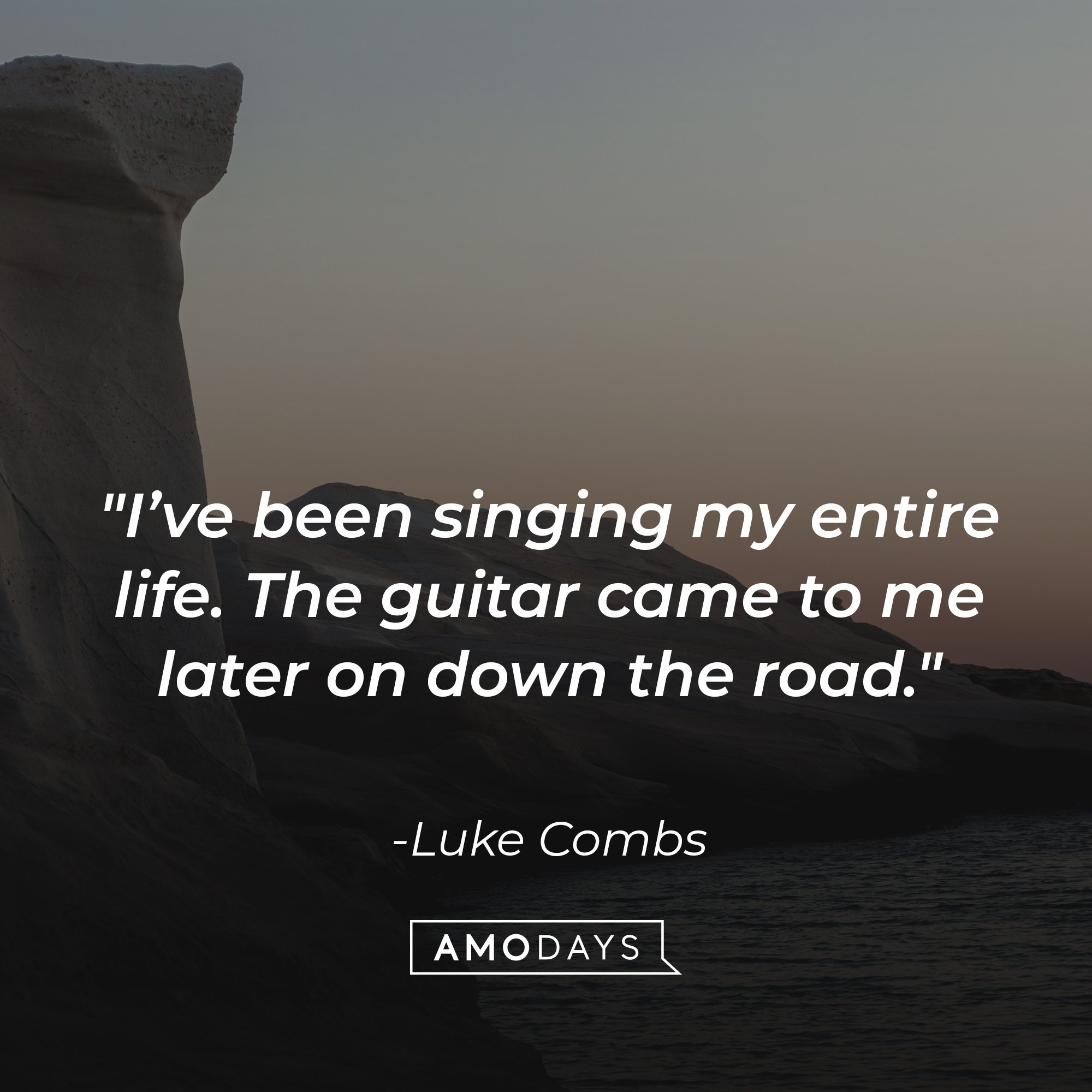 's quote "I’ve been singing my entire life. The guitar came to me later on down the road." | Source: Unsplash.com
