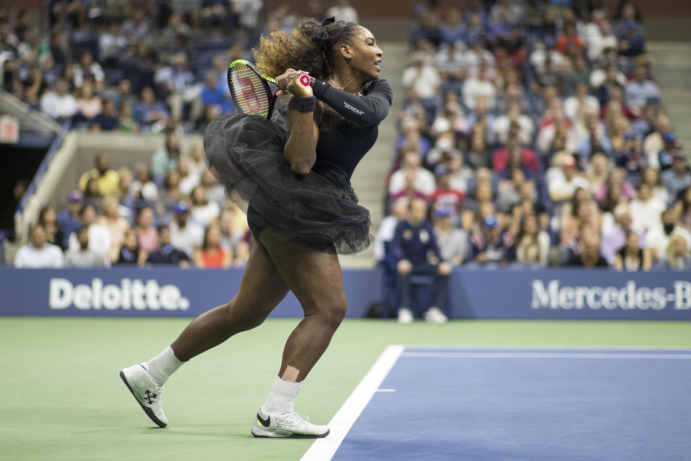 Serena Williams during the Women's Singles Final of the 2018 US Open Tennis Tournament on September 8, 2018, in Queens, New York City. | Source: Getty Images