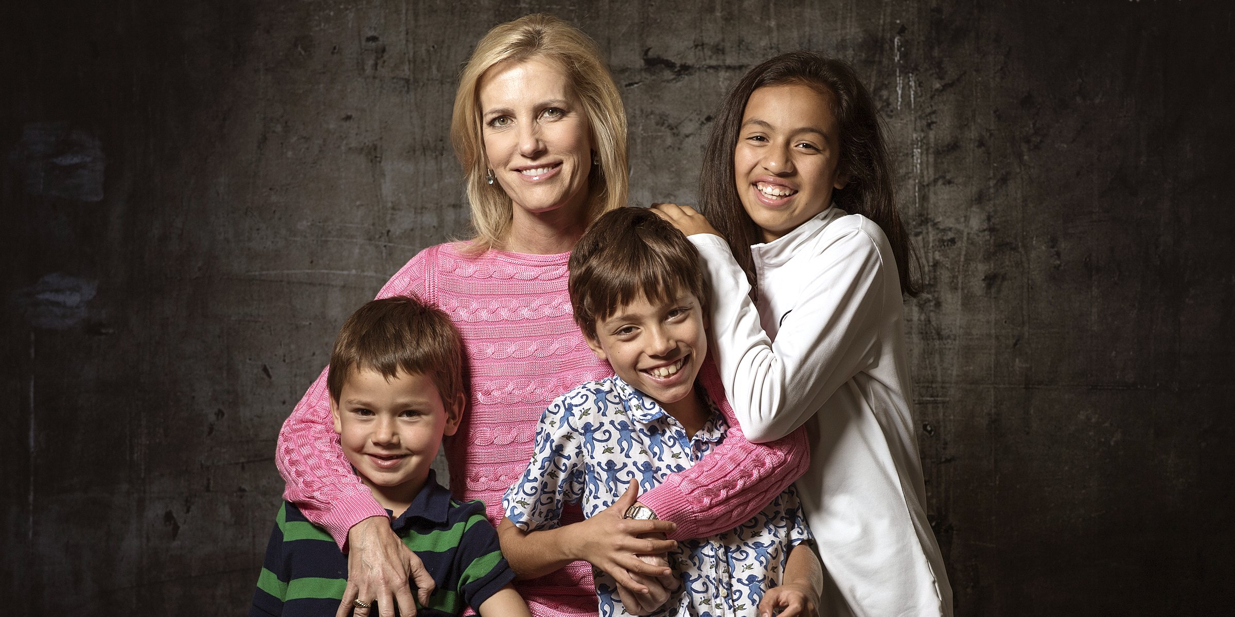 Laura Ingraham and her three children Maria Caroline, Michael Dmitri and Nikolai. | Source: Getty Images