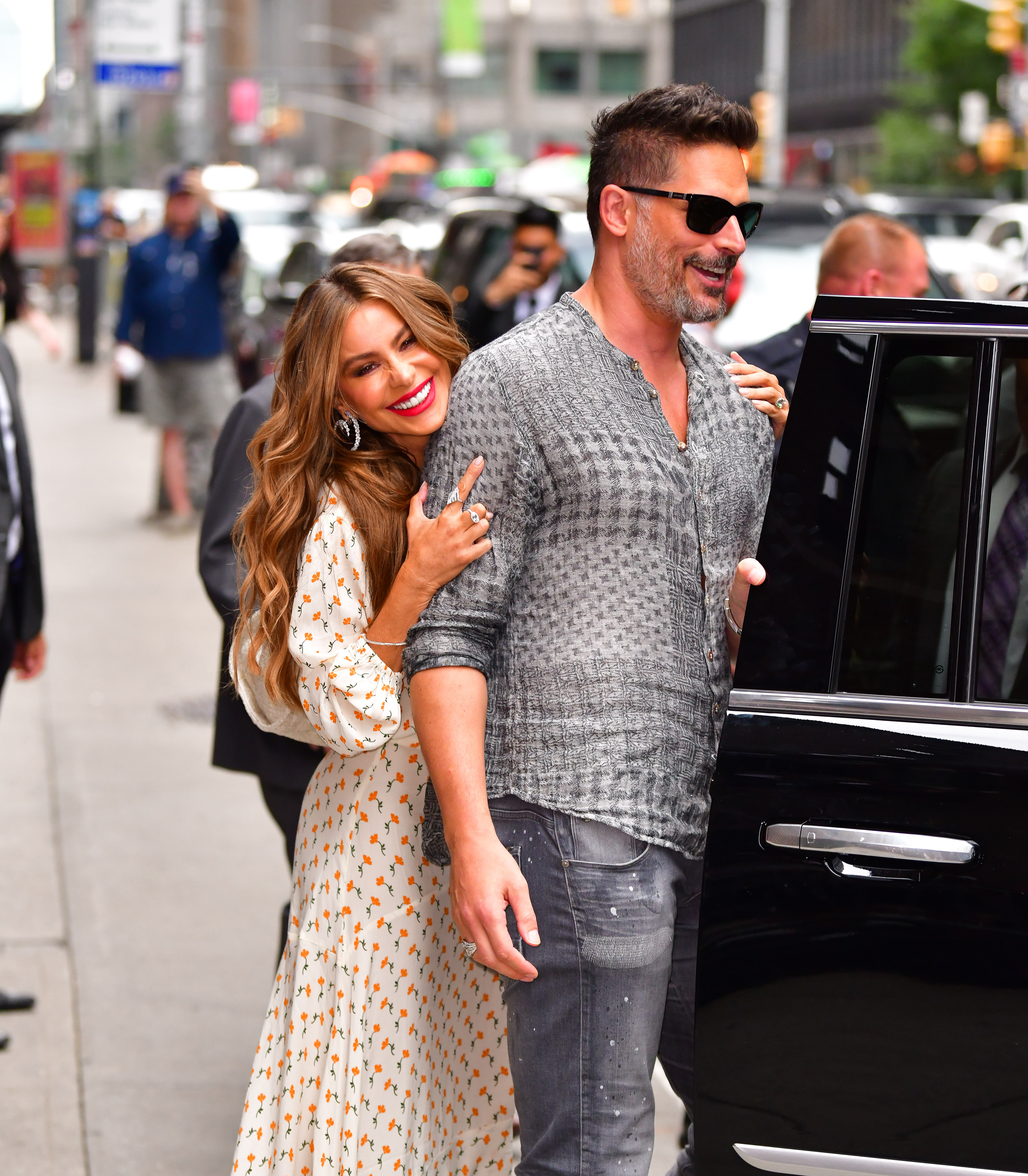 Sofia Vergara and Joe Manganiello leave "The Late Show with Stephen Colbert" on July 17, 2019 in New York City | Source: Getty Images