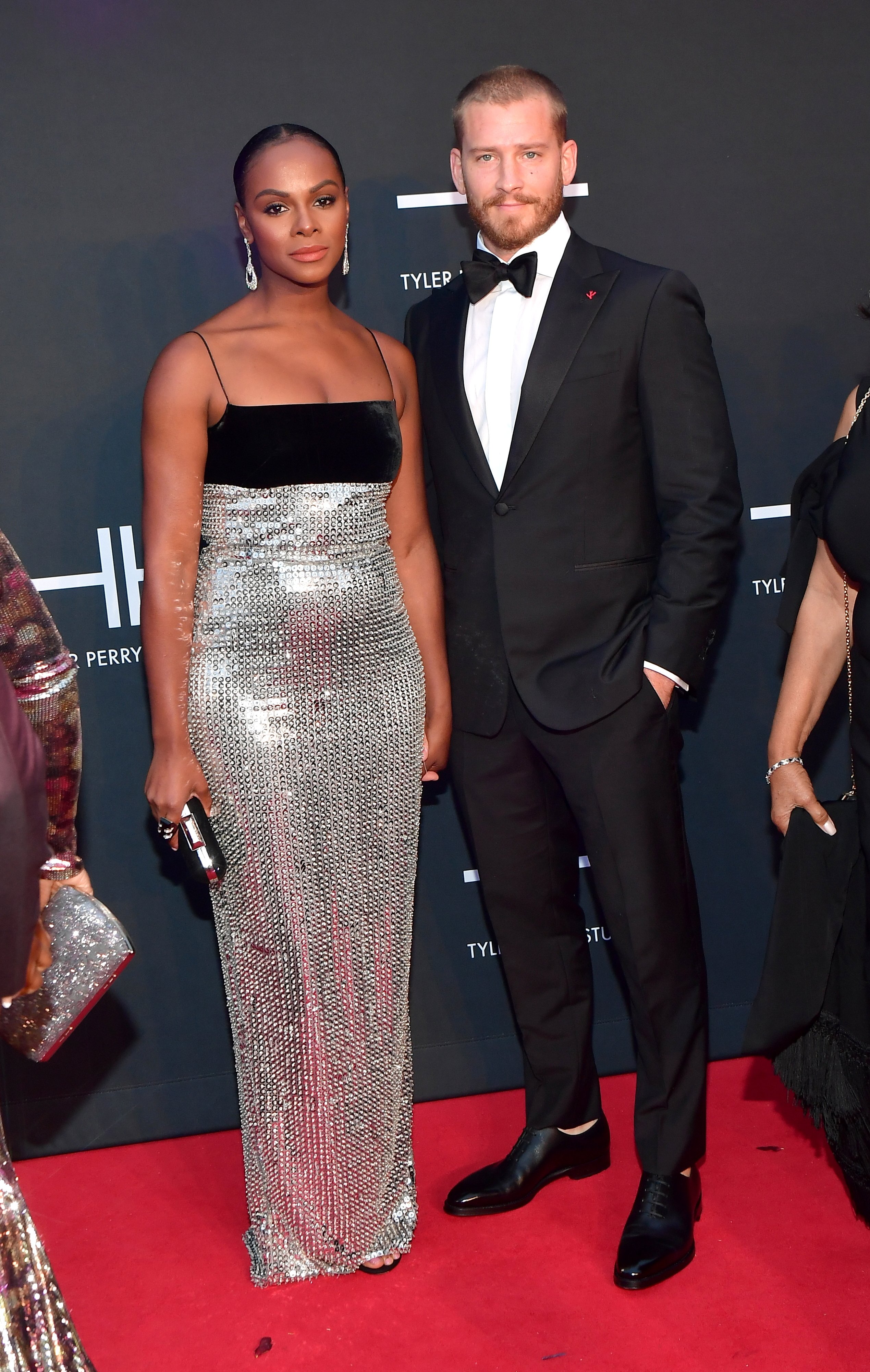 Tika Sumpter and Nicholas James during Tyler Perry Studios Grand Opening Gala - Arrivals at Tyler Perry Studios on October 5, 2019 in Atlanta, Georgia. / Source: Getty Images