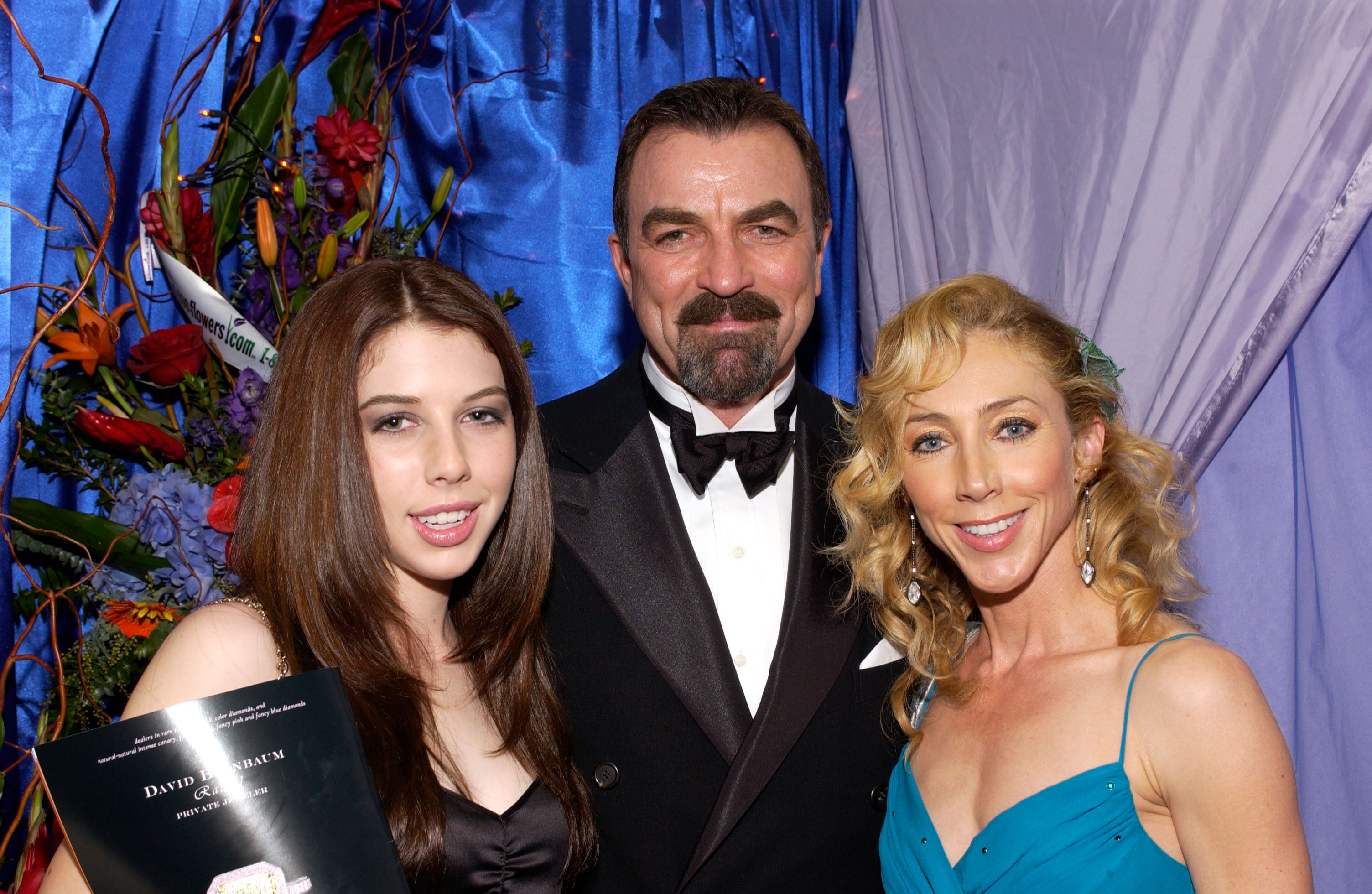 Tom Selleck, daugher Hannah and wife Jillie Mack at the Distinctive Assets Gift Lounge during the People?s Choice Awards on January 9, 2005. | Source: Getty Images