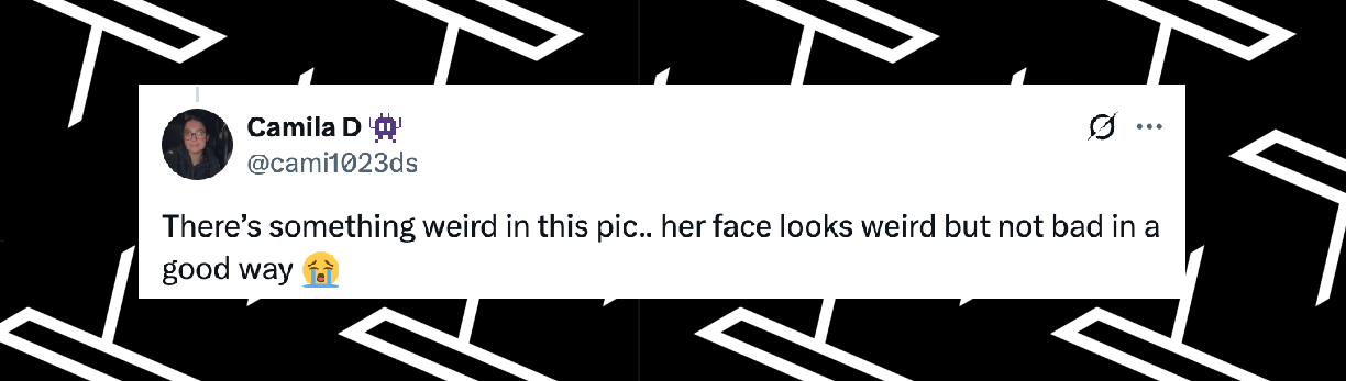 A fan comments on Taylor Swift and Travis Kelce's body language, dated June 2025 | Source: X/cami1023ds