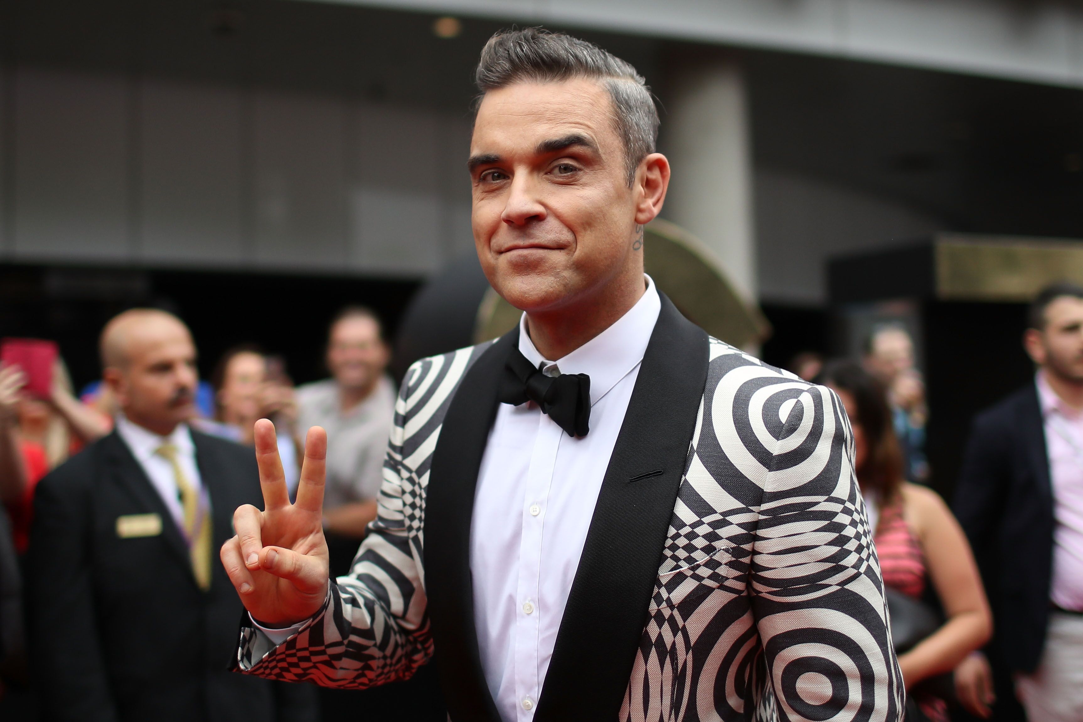 Robbie Williams arrives for the 30th Annual ARIA Awards 2016. | Source: Getty Images
