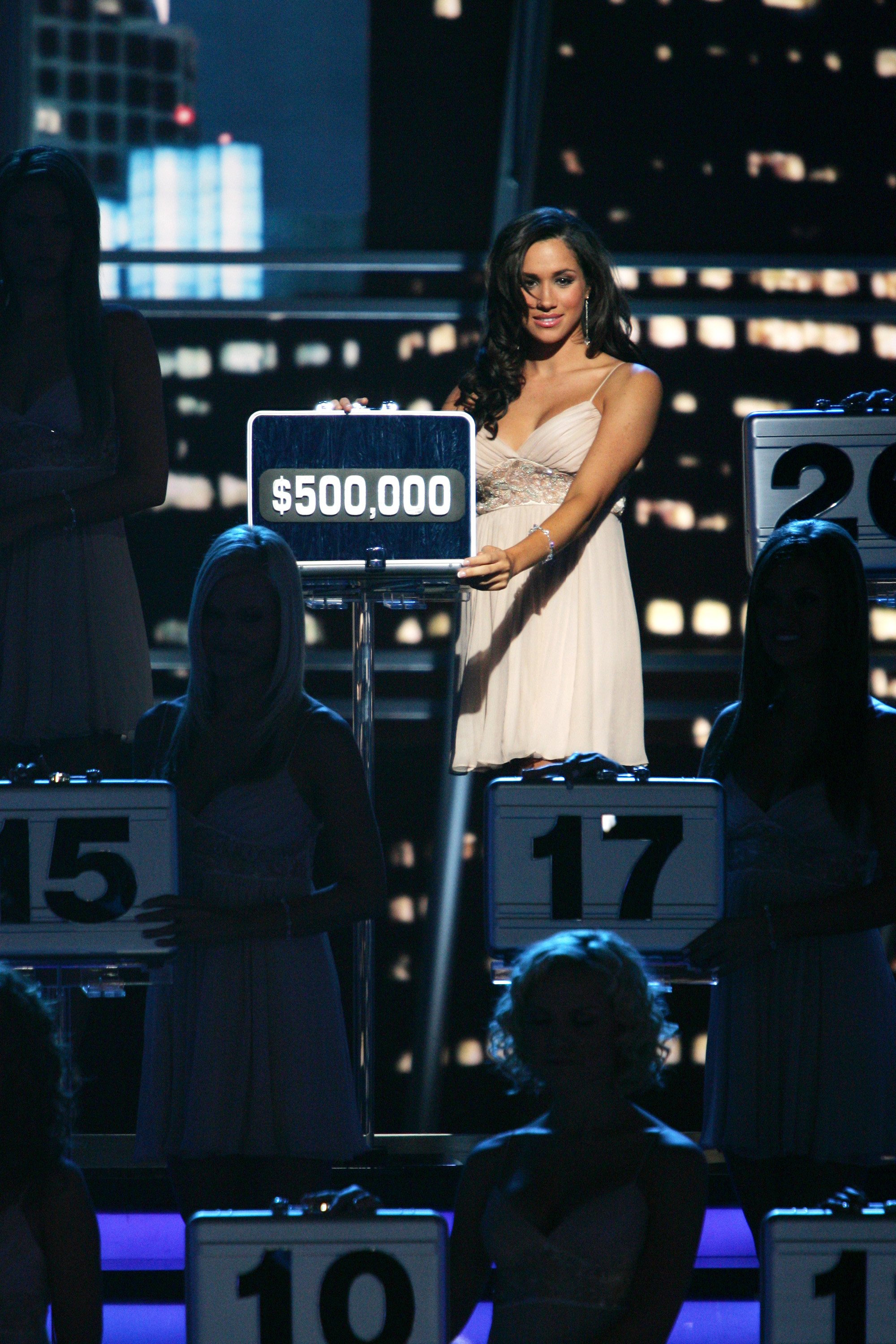 Meghan Markle on Season Two, Episode 228 of "Deal or No Deal." October 4, 2006 | Source: Getty Images 
