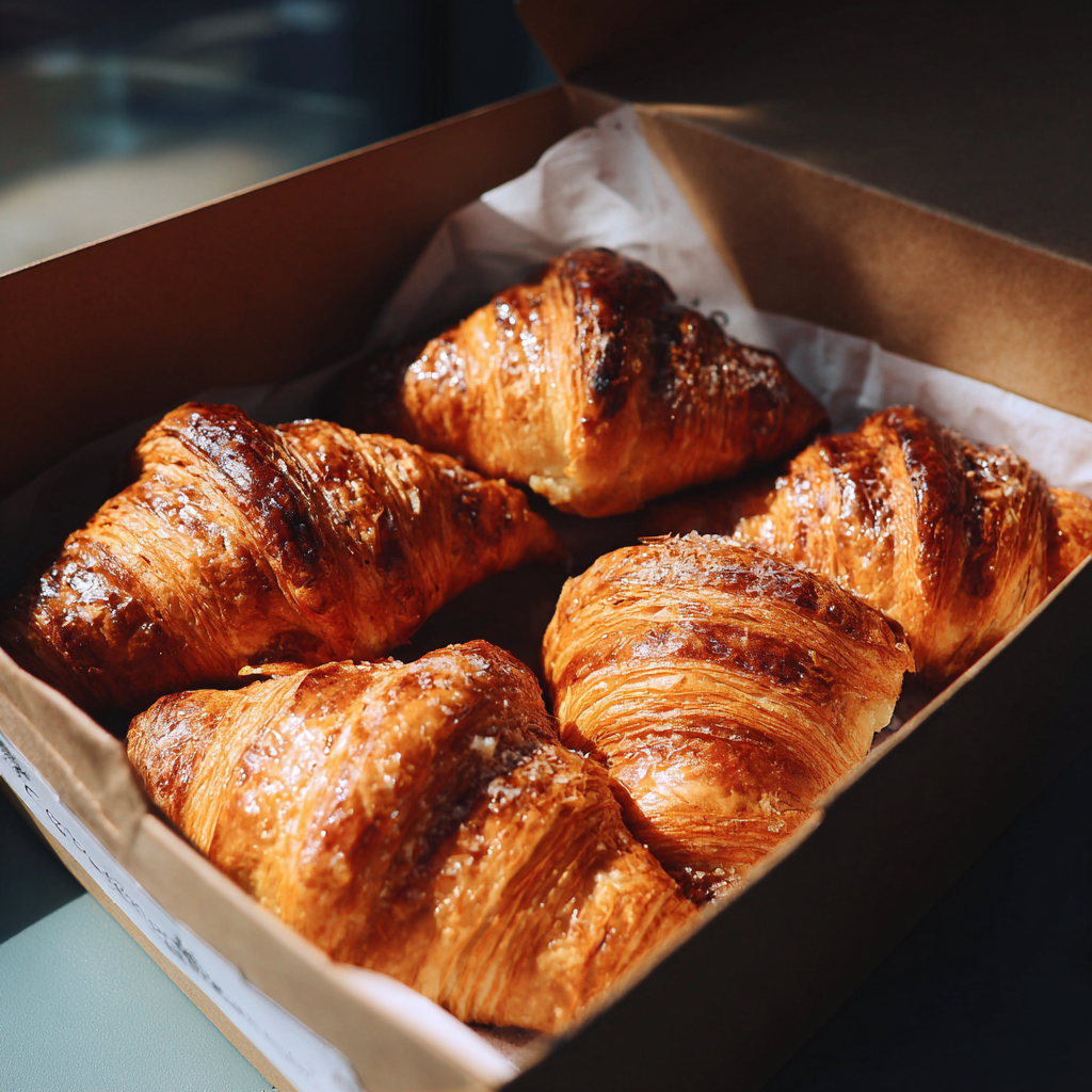A box of croissants | Source: Midjourney