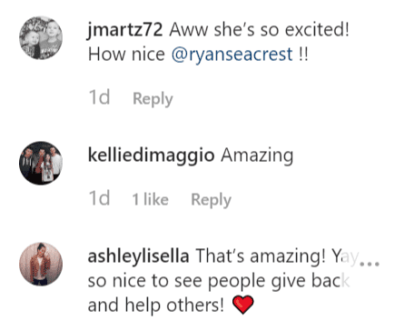 More fan comments on Ryan's post | Instagram: @ryanseacrest