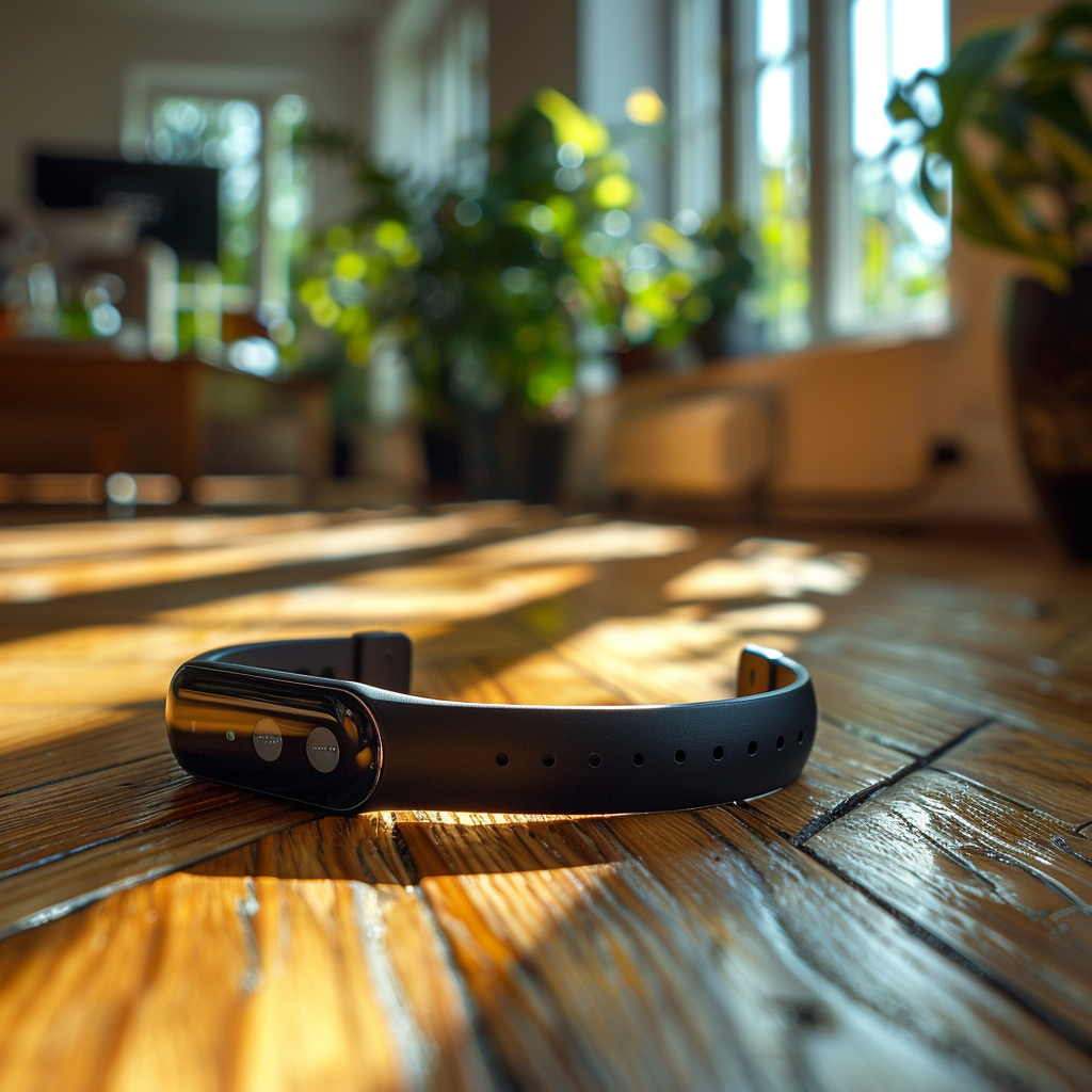 A fitness watch on the floor | Source: Midjourney