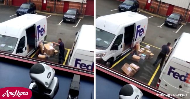 FedEx workers filmed kicking and throwing customers' parcels